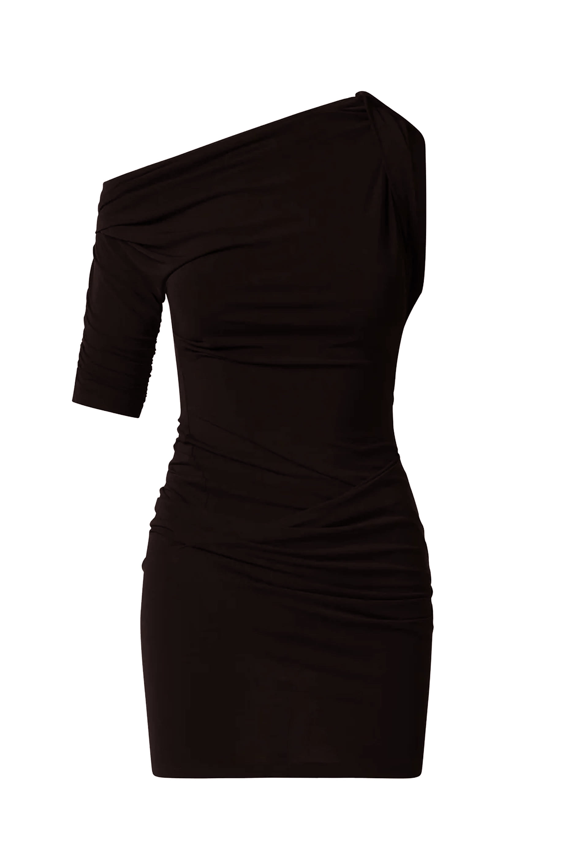 فستان قصير بكتف مكشوف