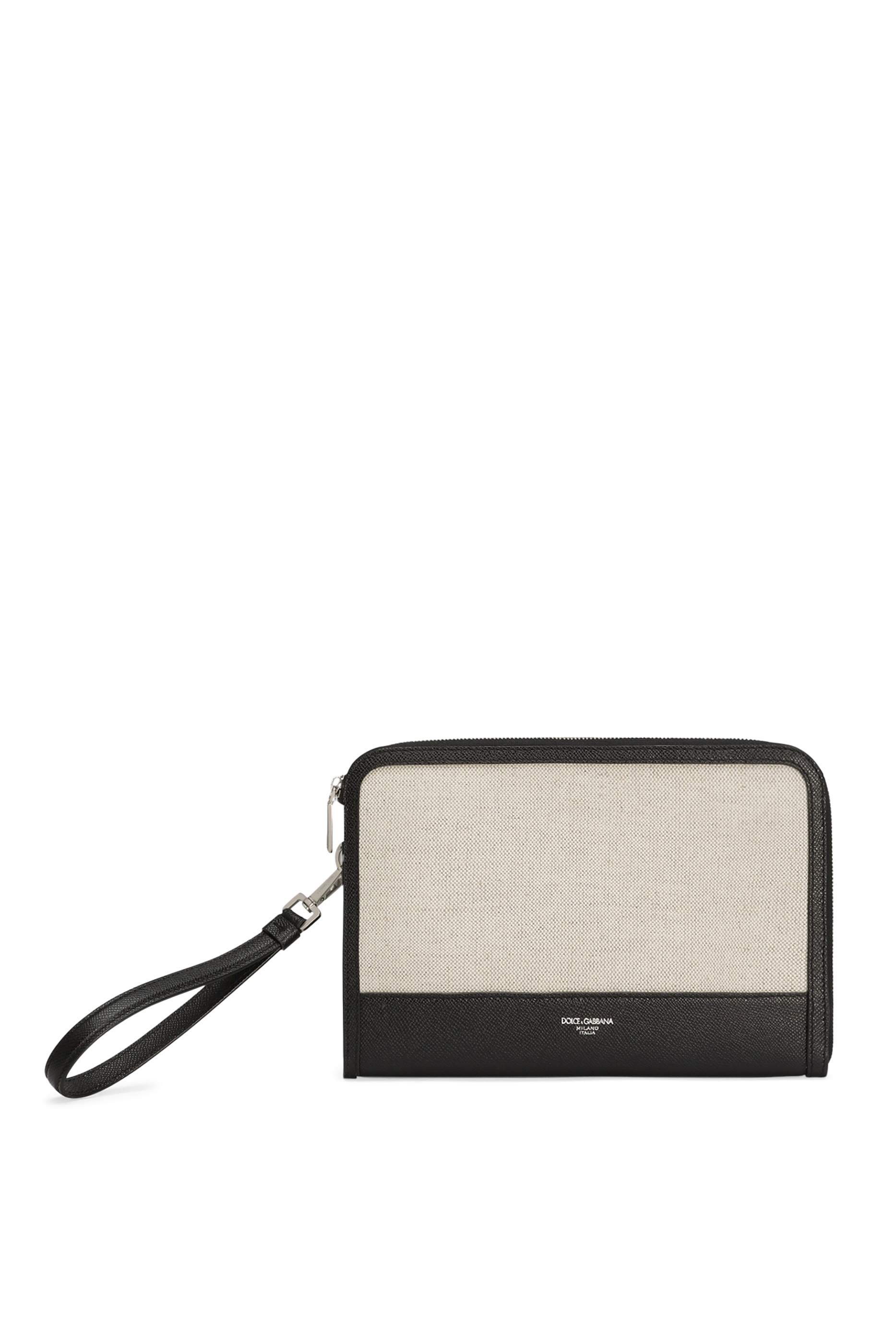 حقيبة صغيرة بشعار الماركة قماش قنب