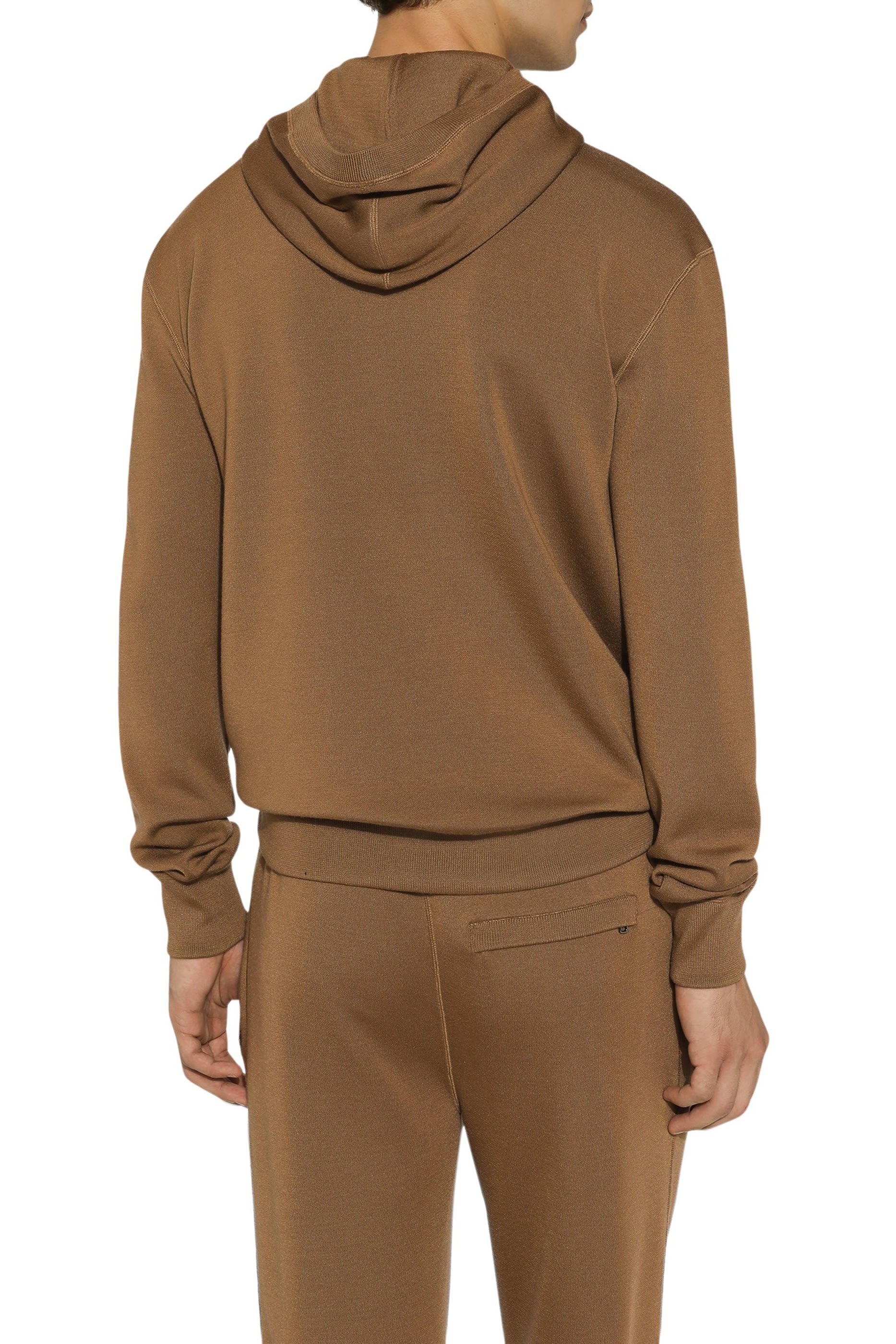 هودي برقعة حرفي شعار الماركة صوف وحرير