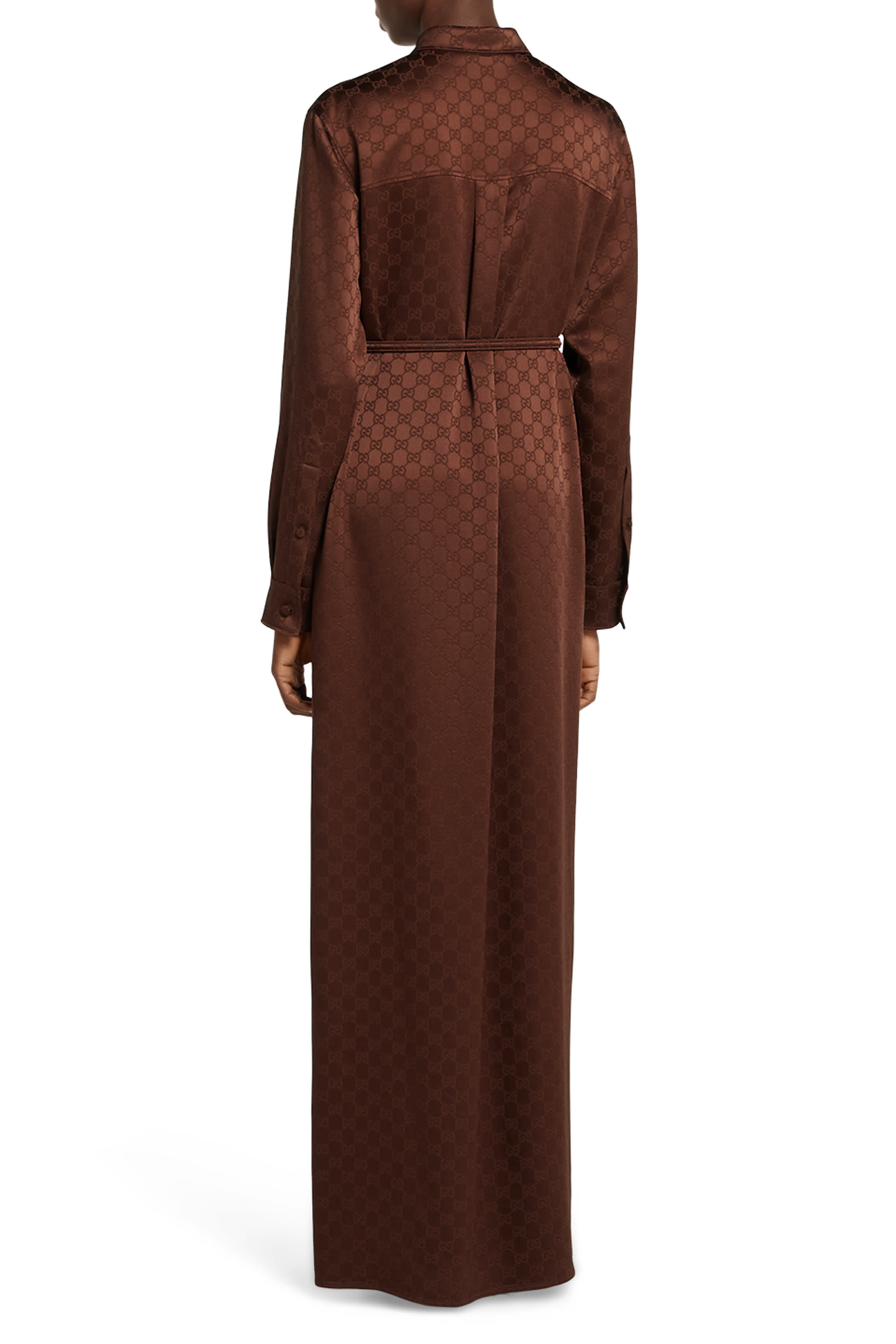 GG Satin Dress with Double G Belt