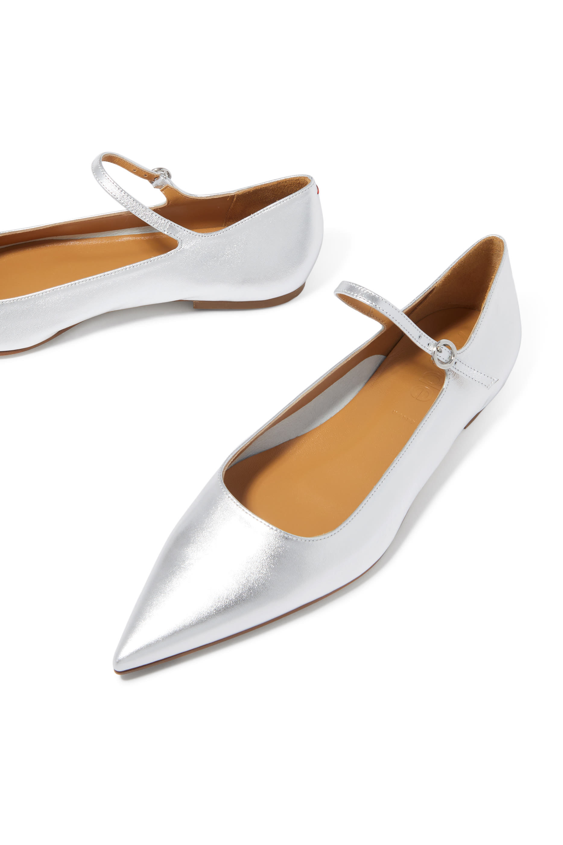 حذاء بالرينا كليو ماري جاين بكعب مسطح جلد لامع