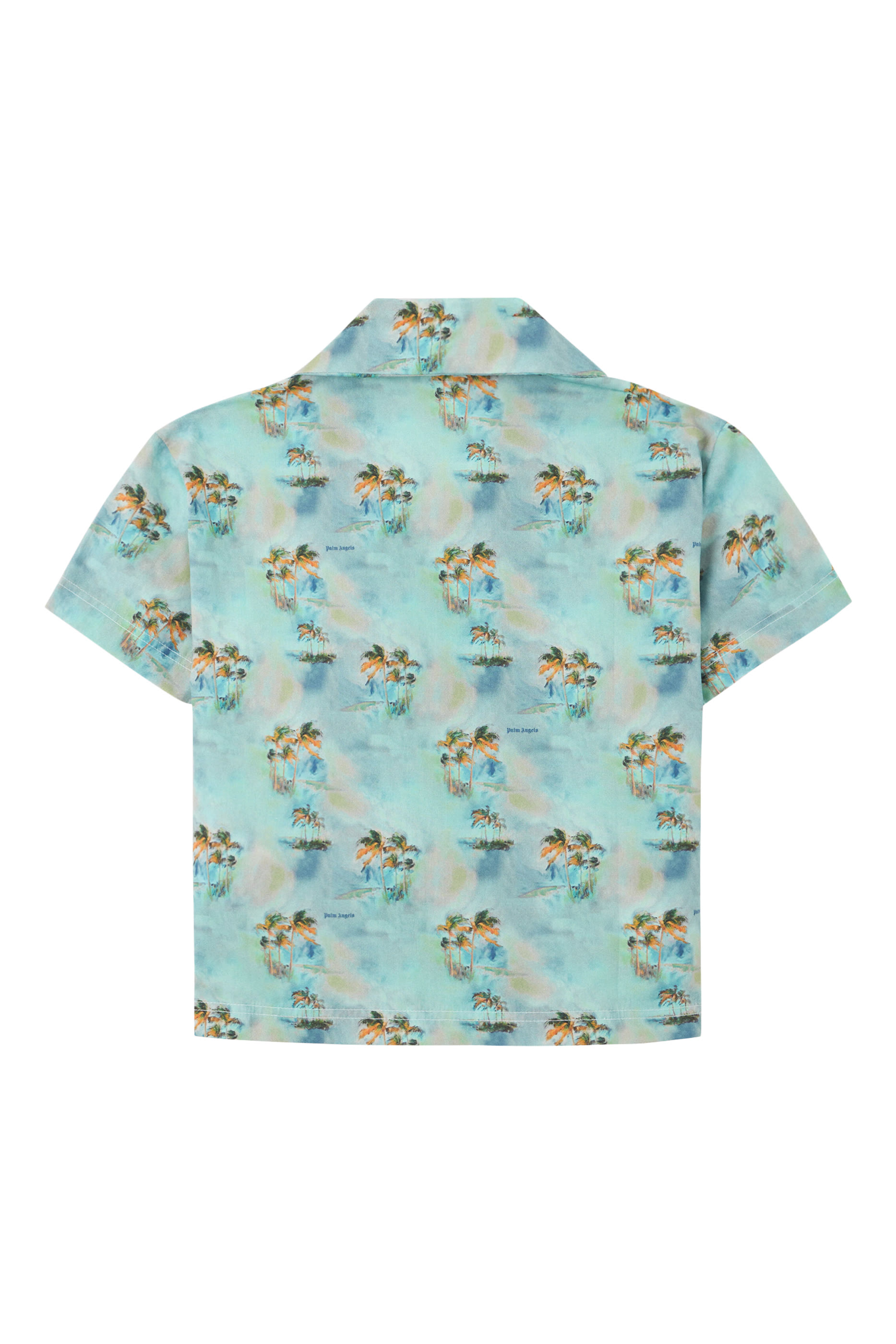 قميص بولينغ أي أو بي بنقشة نخيل للأطفال