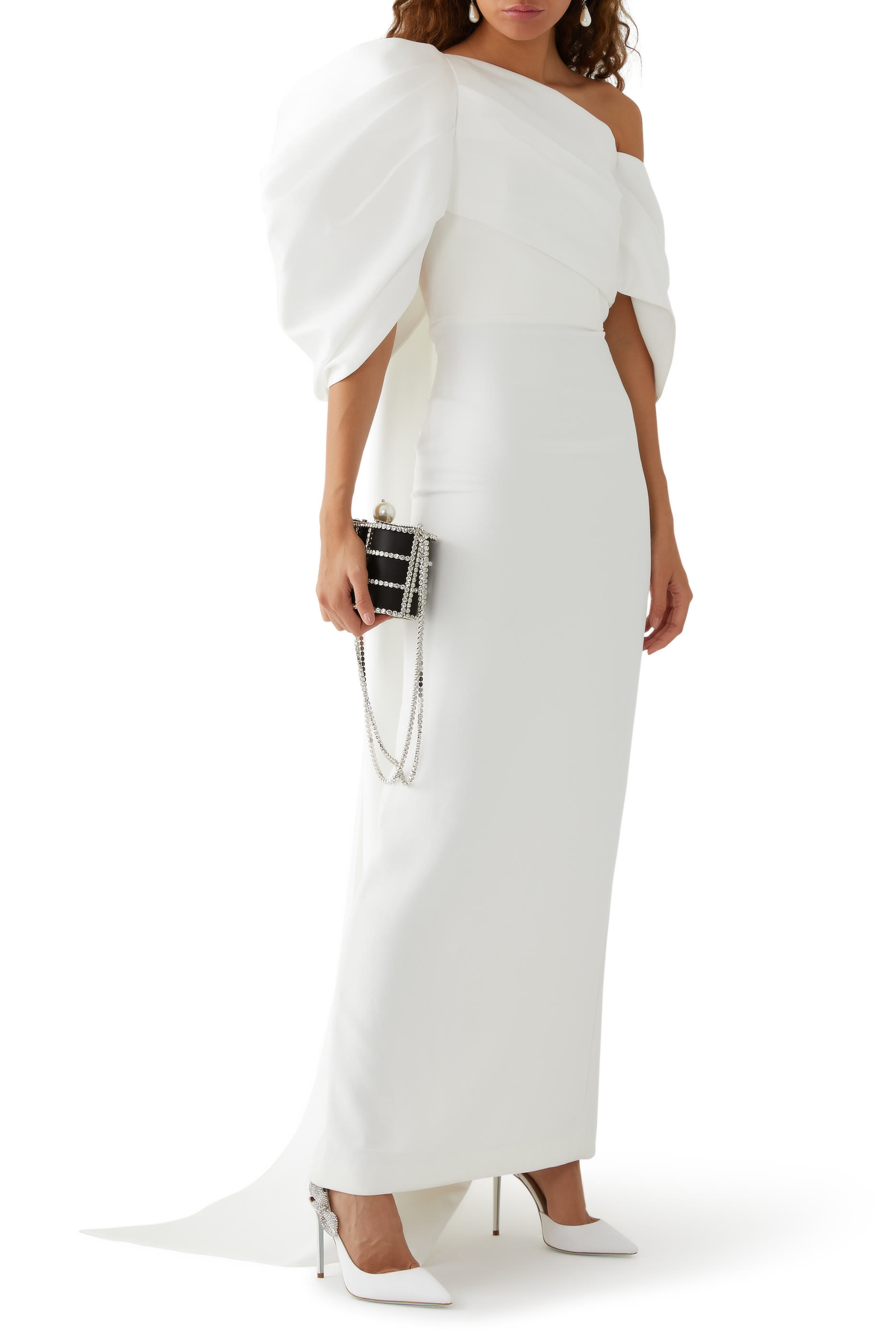 حذاء كلاسيكي فيري 105 بربطة فيونكة مرصعة بكريستال