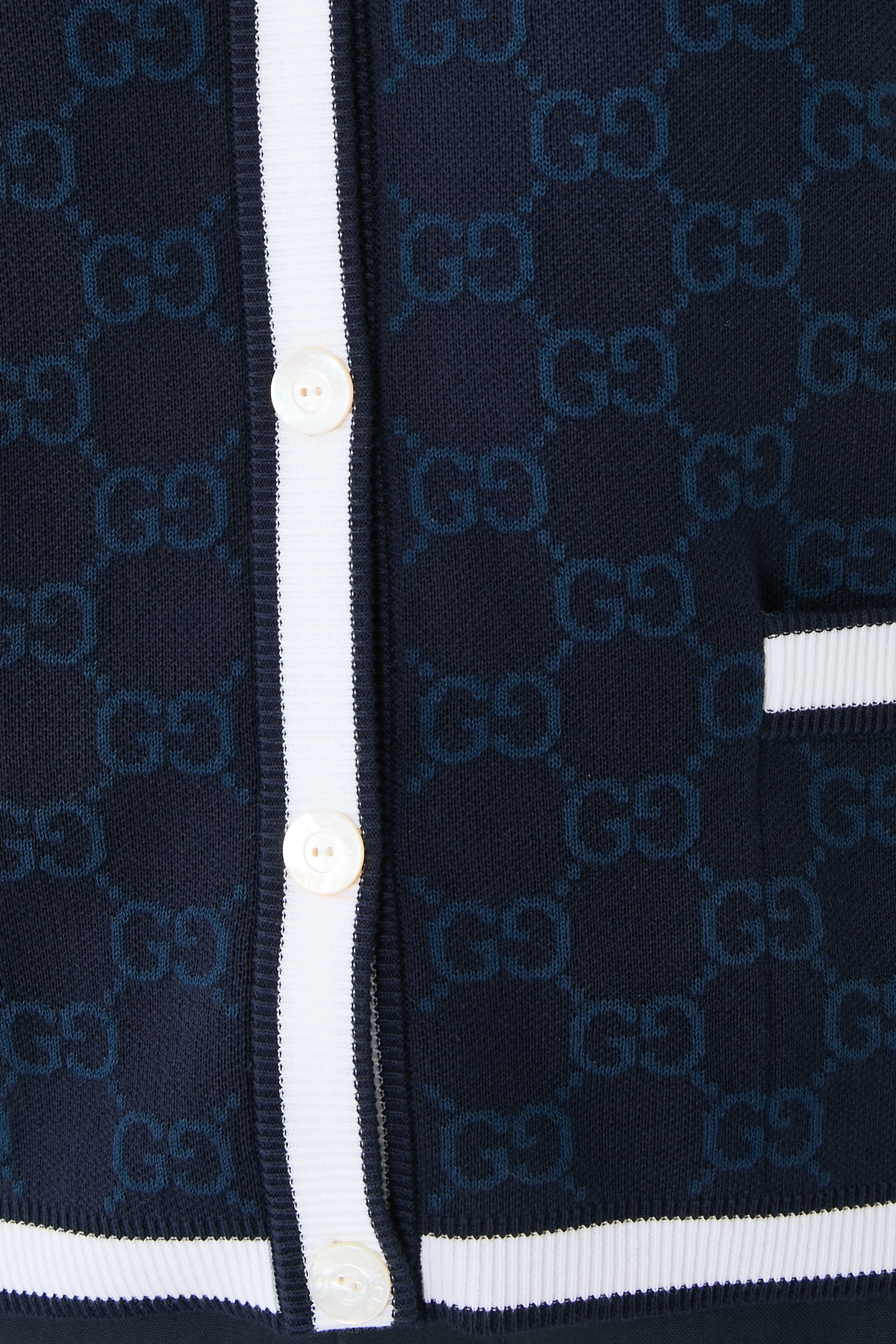 كارديجان قطن فاخر بنقشة حرفي شعار الماركة جاكار