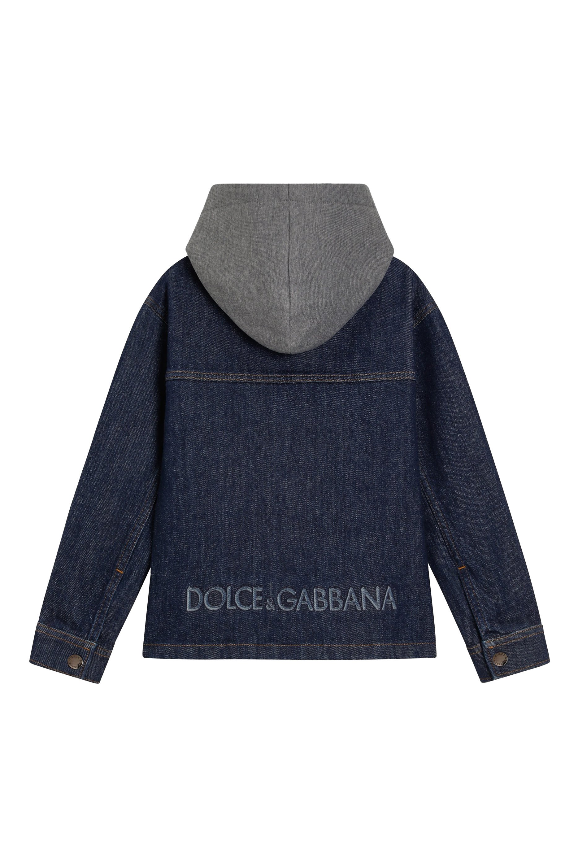 Kids Denim Jacket with Embossed Embroidery