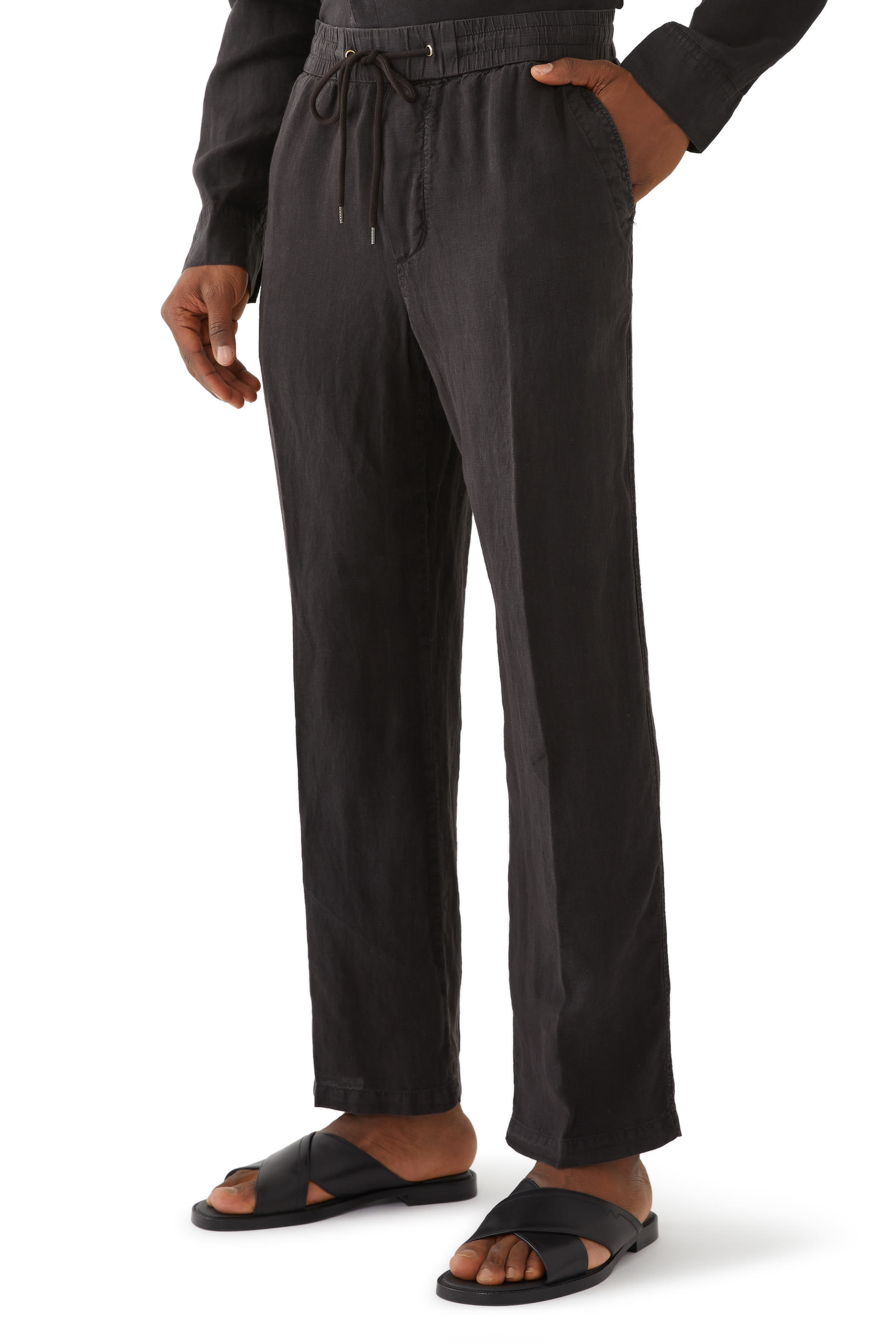 بنطال بقصة مريحة كتان