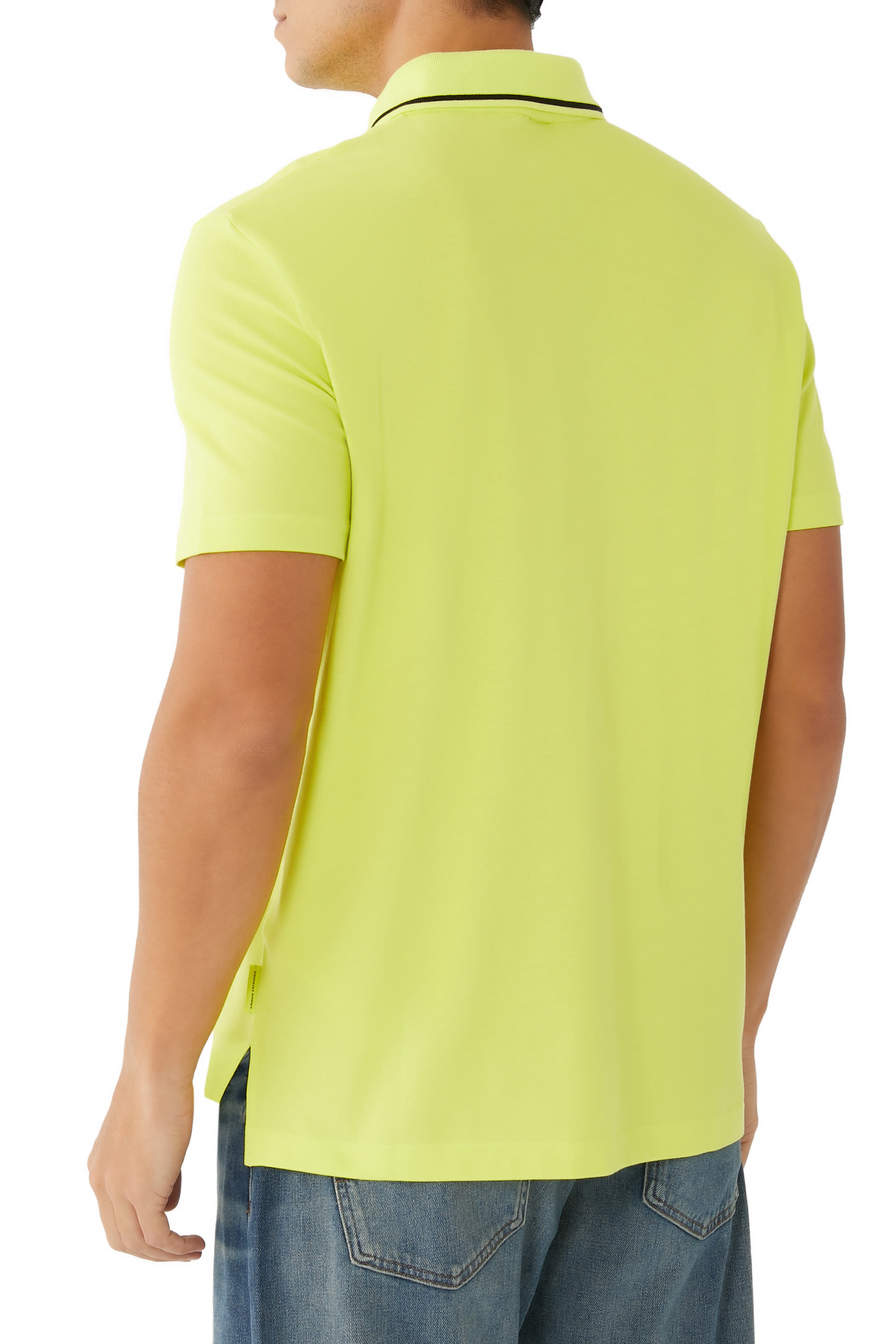 قميص بولو قطن بيكيه بأكمام قصيرة