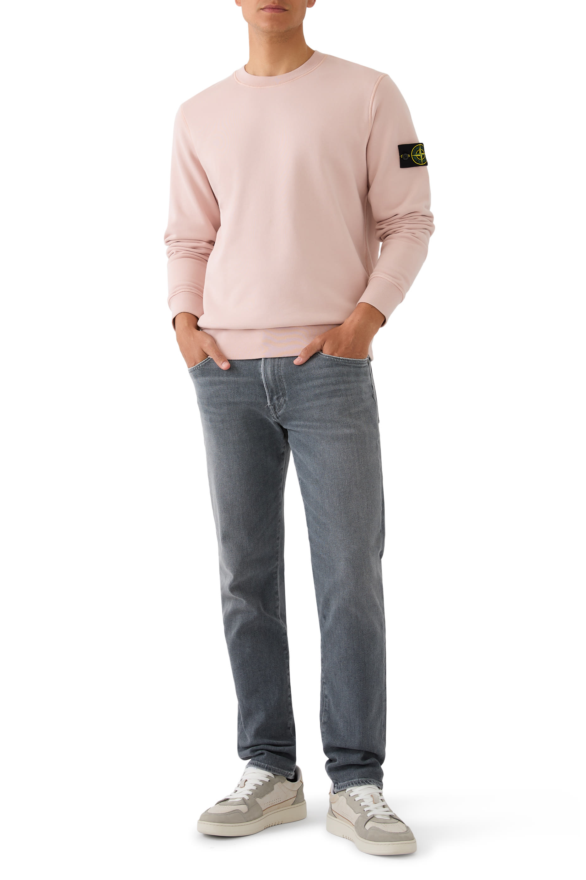 سويت شيرت بياقة ضيقة صوف قطن عضوي