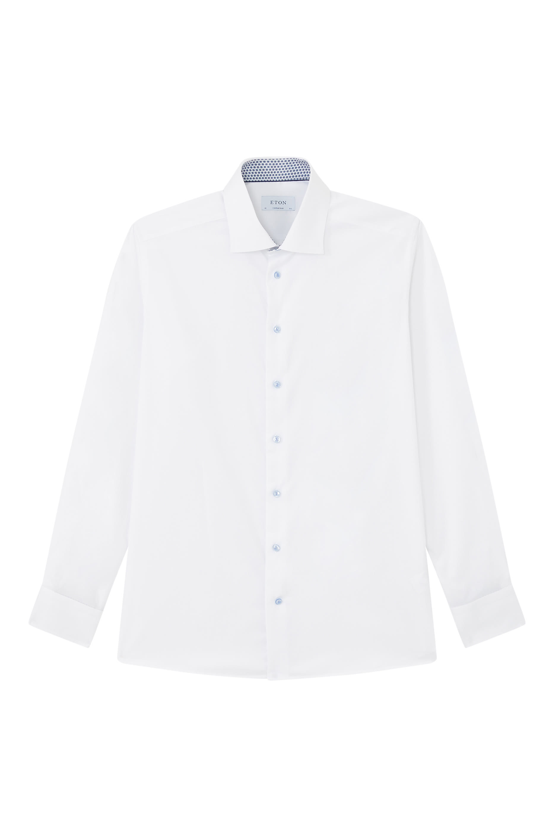 قميص بنقشة هندسية تويل مميز للماركة