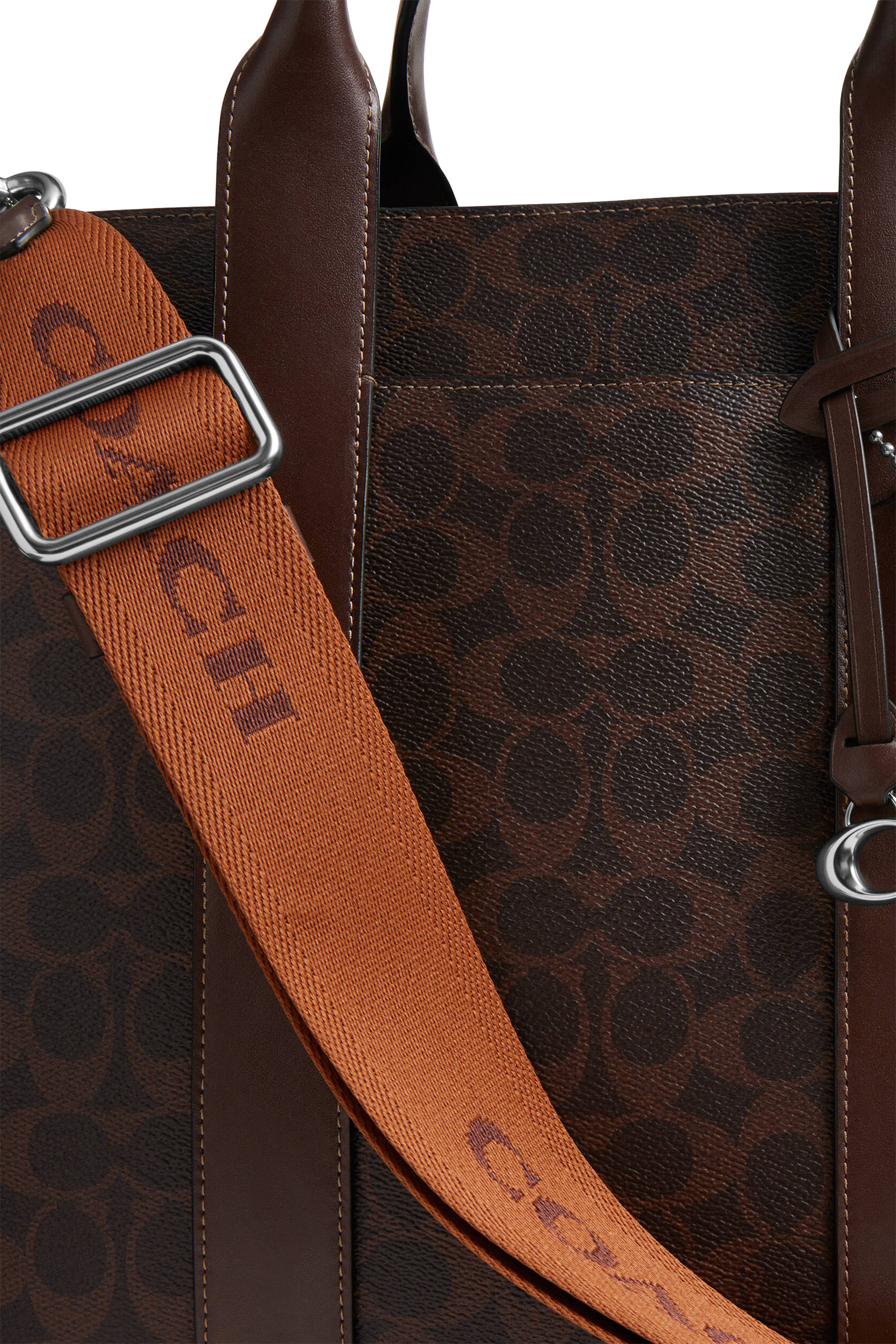 حقيبة يد ويسلي قماش قنب محفور بشعار الماركة