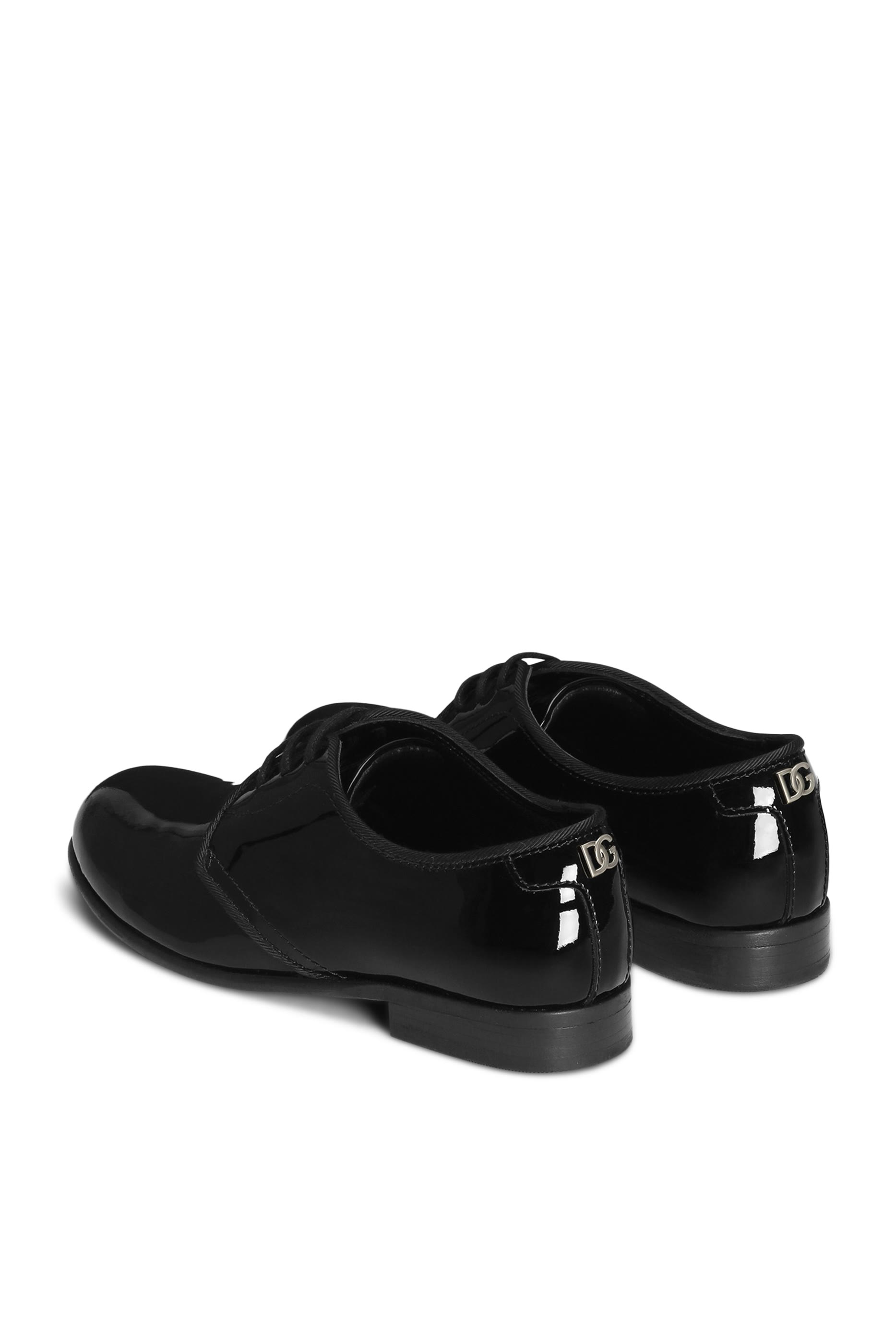 حذاء ديربي جلد عجل لامع للأطفال