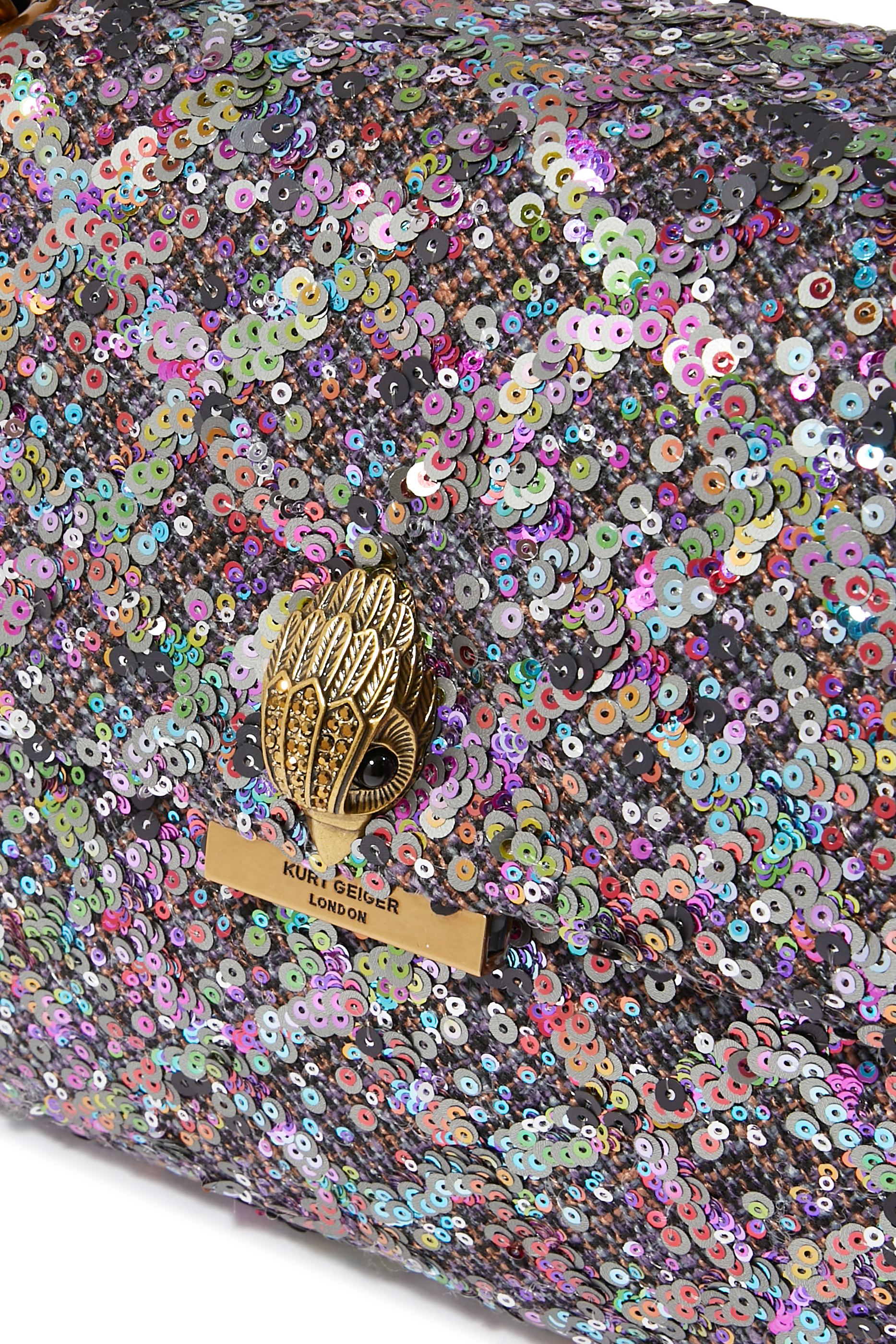 حقيبة كتف كنسينغتون كبيرة مطرزة بالترتر