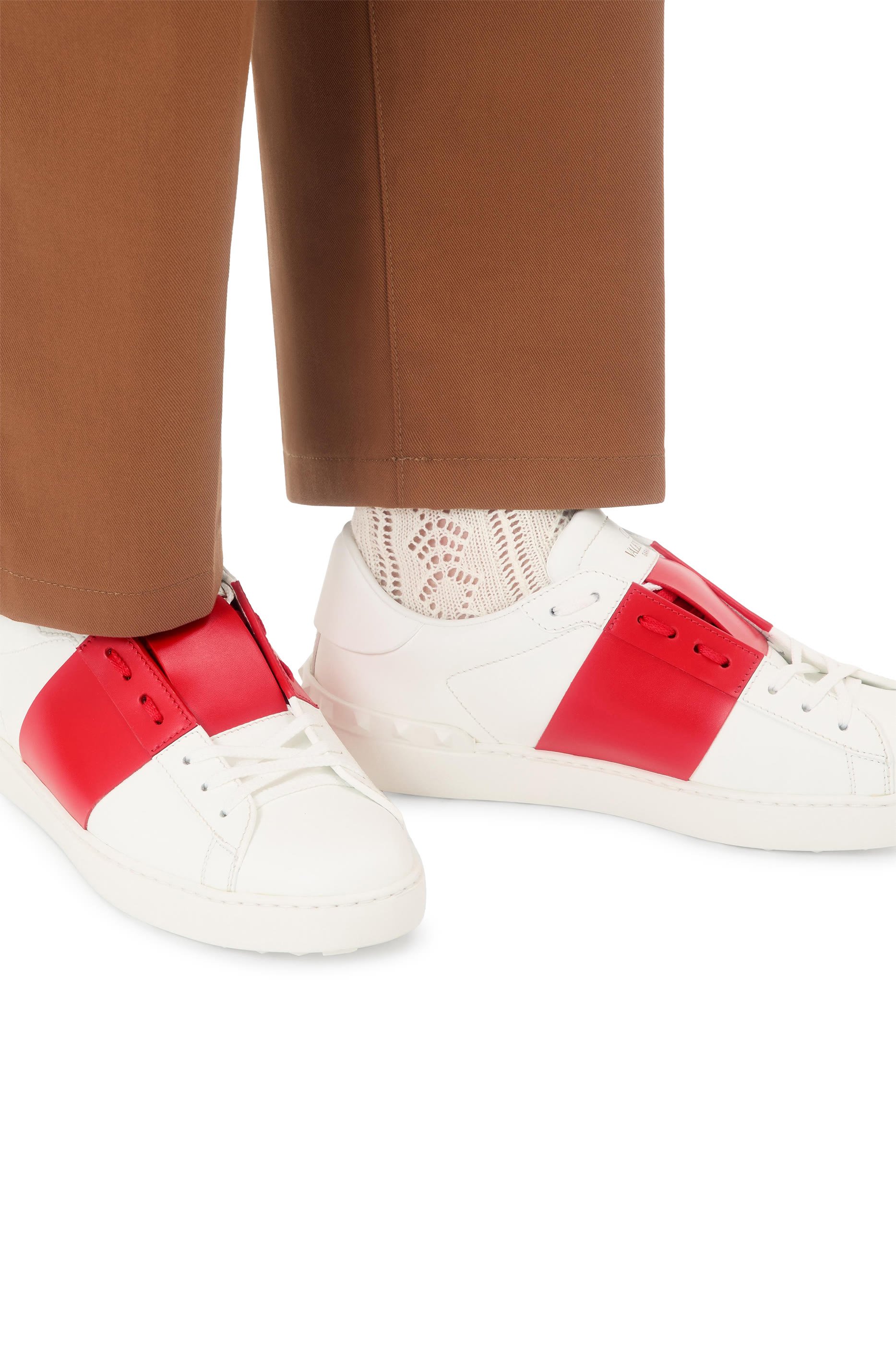 سنيكرز مفتوح جلد عجل