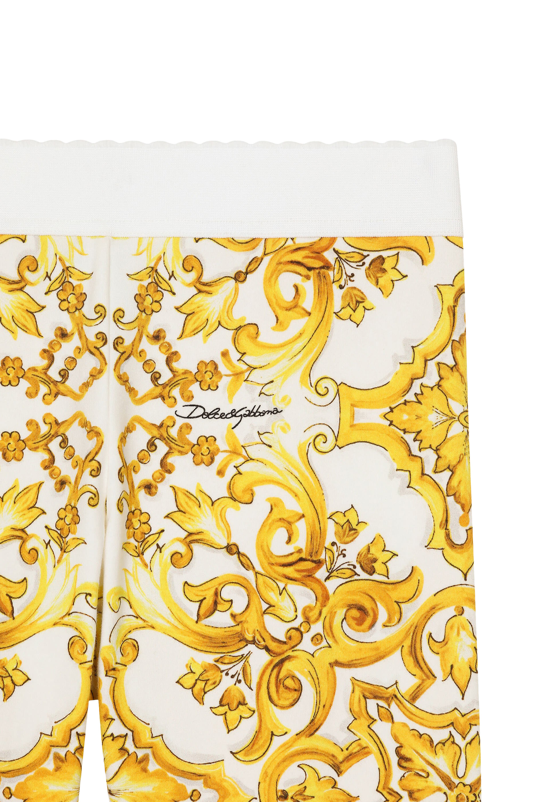 لغينغز بشعار الماركة بنقشة مايولكا بلون أصفر للأطفال