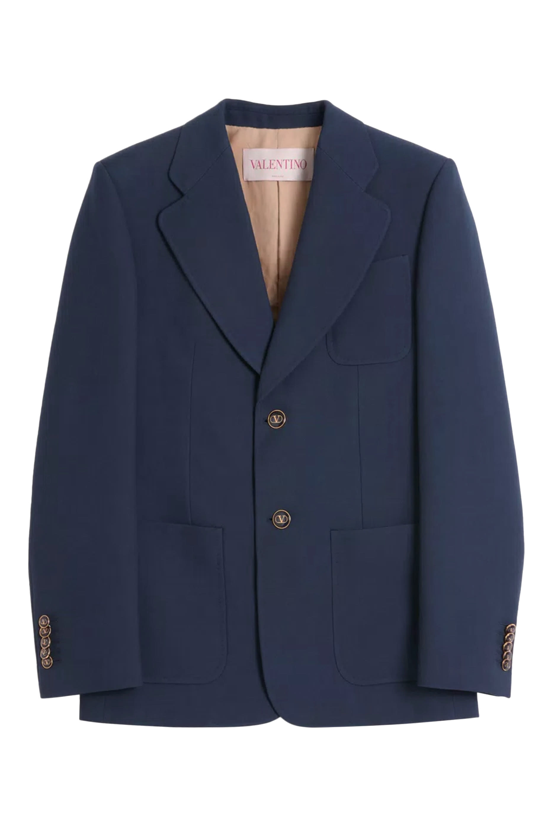 جاكيت بصف أزرار صوف غبردين