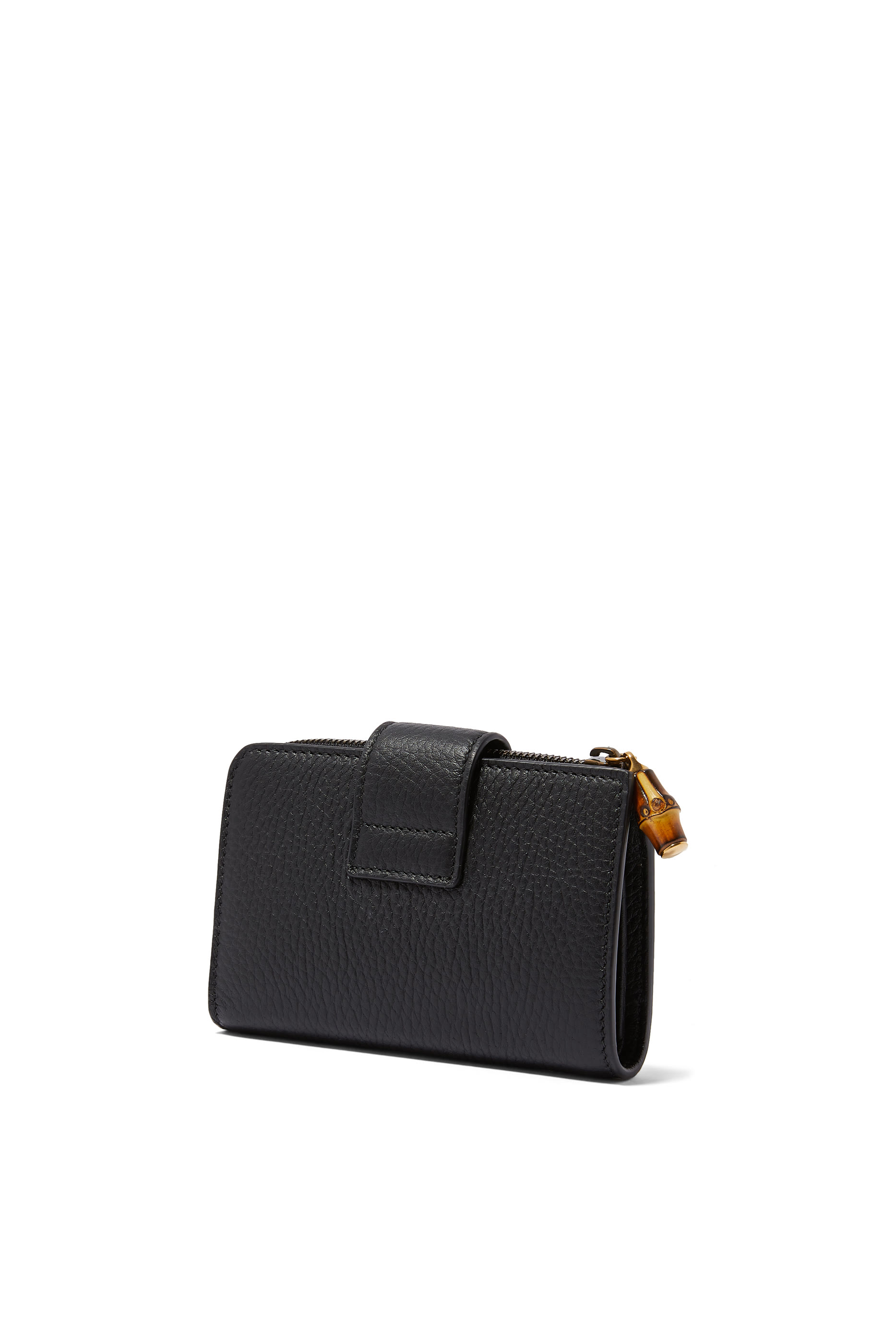 محفظة متوسطة بحروف شعار الماركة مزدوجة