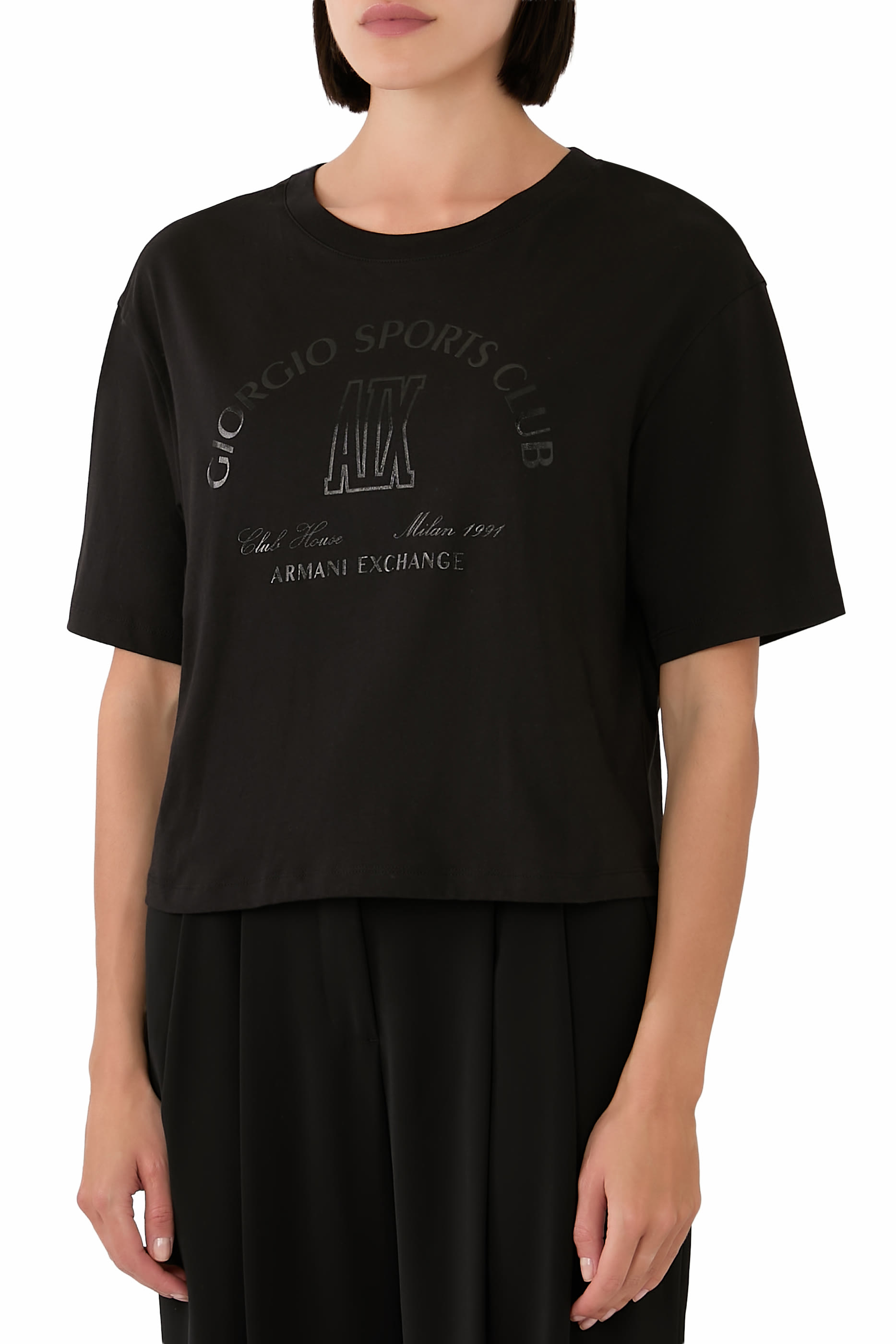  تيشيرت كلاود هاوس قصير بشعار الماركة