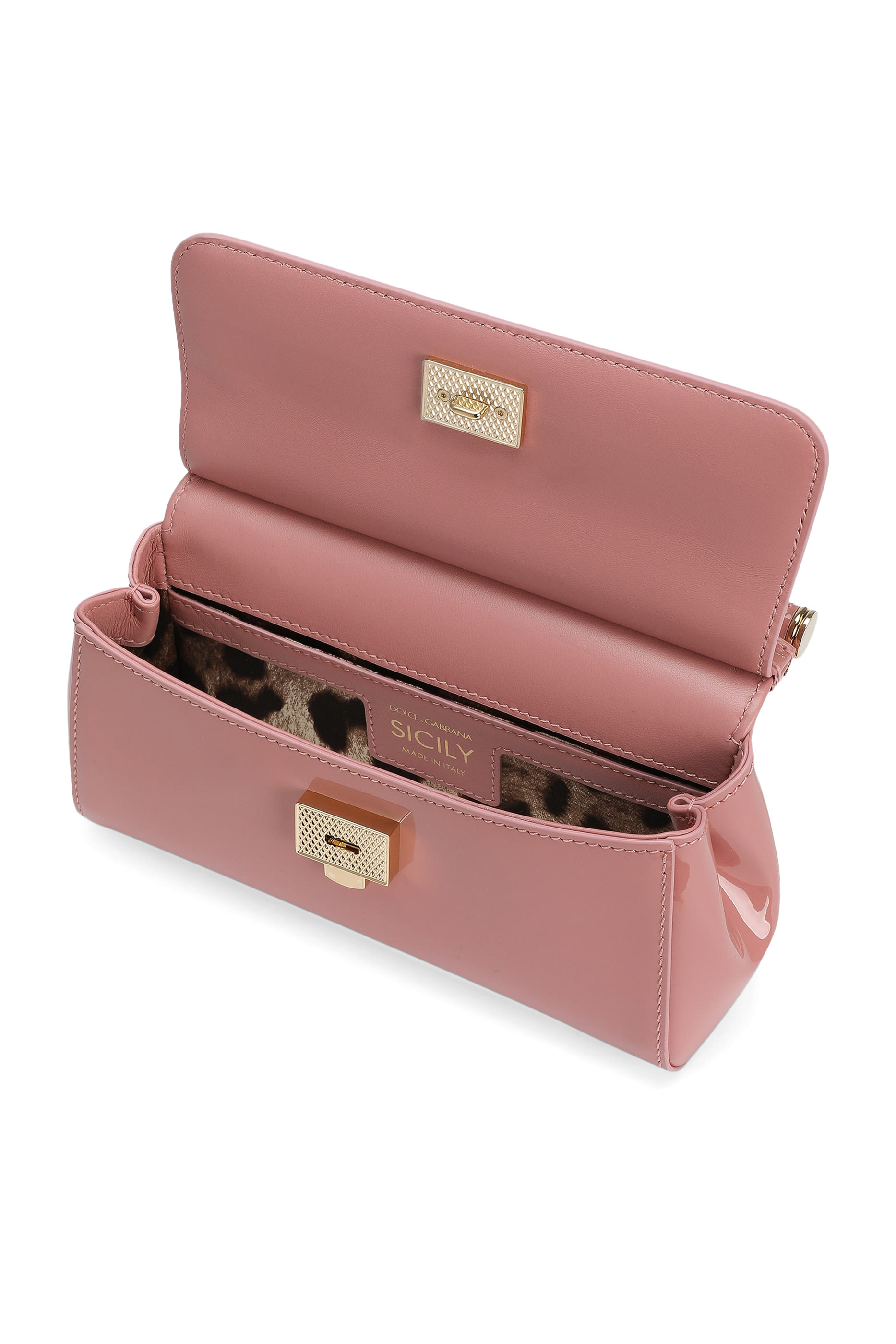 حقيبة يد سيسلي صغيرة جلد عجل لامع