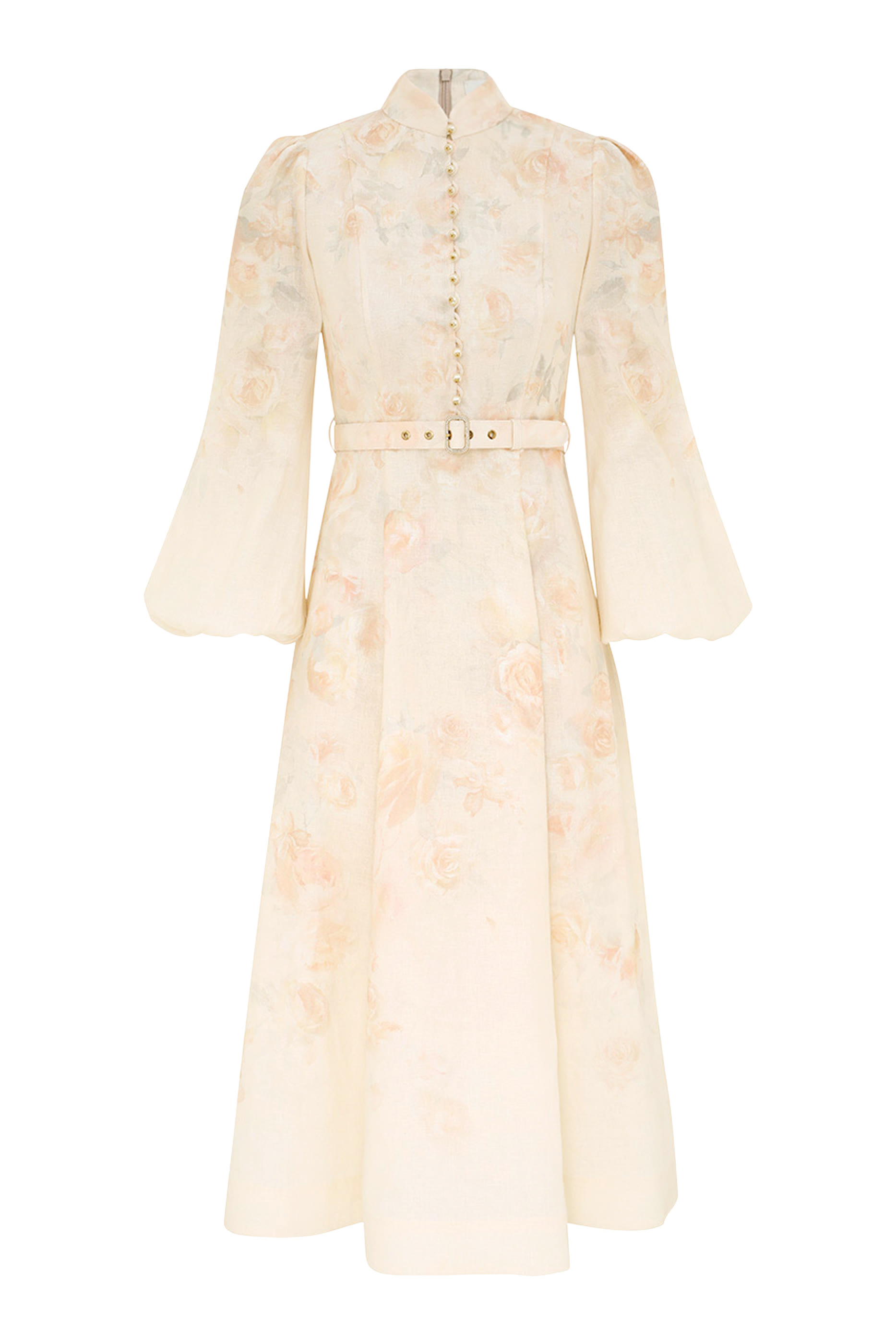 فستان كراش متوسط الطول بأزرار