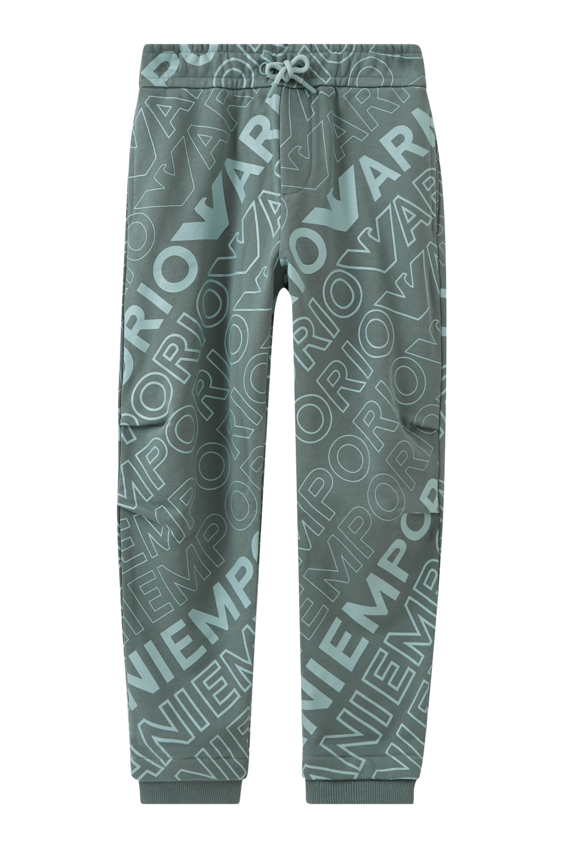 بنطال رياضي برباط تضييق وشعار الماركة للأطفال