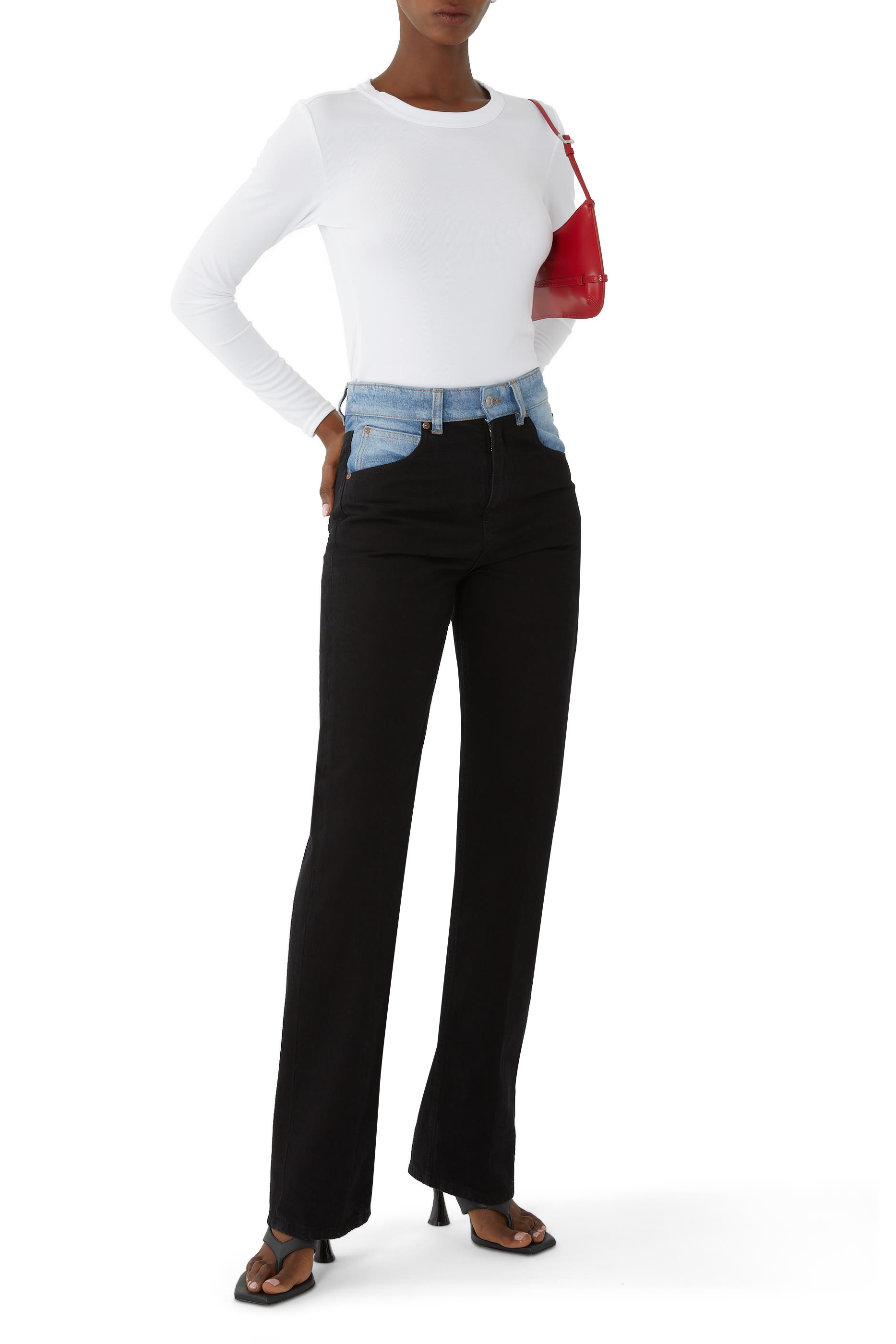 بلوزة جاين بأكمام طويلة