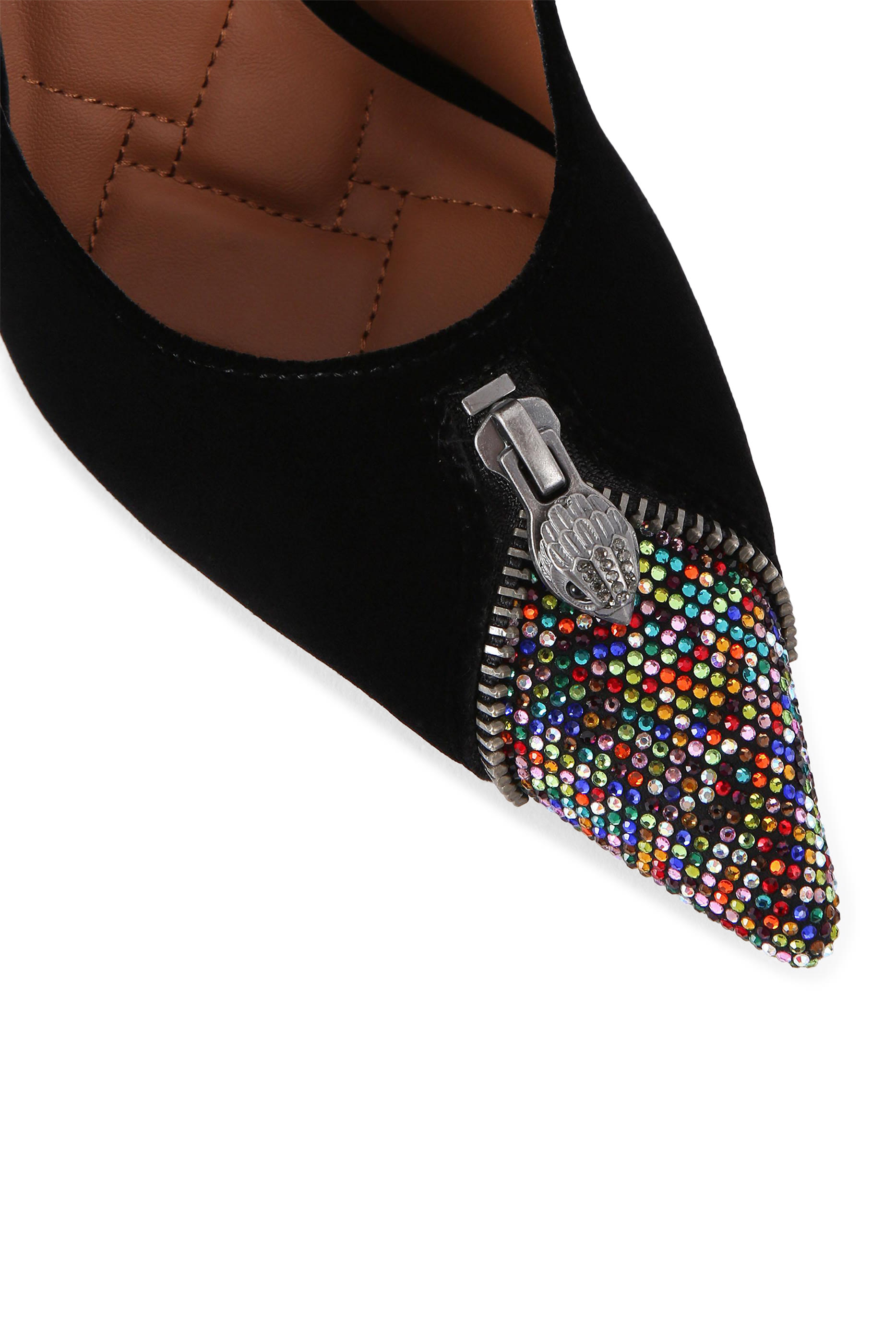 حذاء كلاسيكي بكعب قصير 95 مزين بتفاصيل سحاب