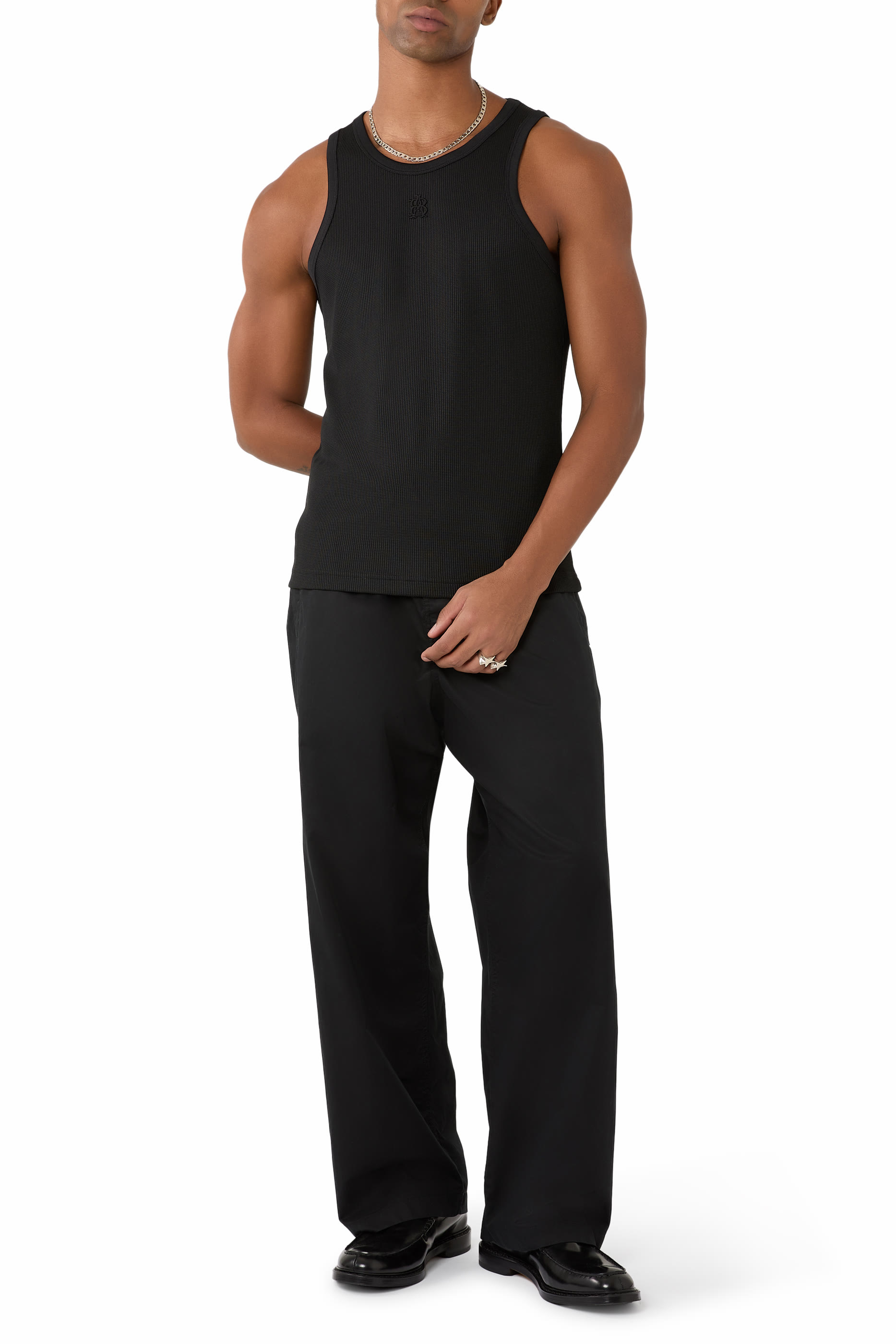 طقم فيست مزين بحروف شعار الماركة، قطعتين