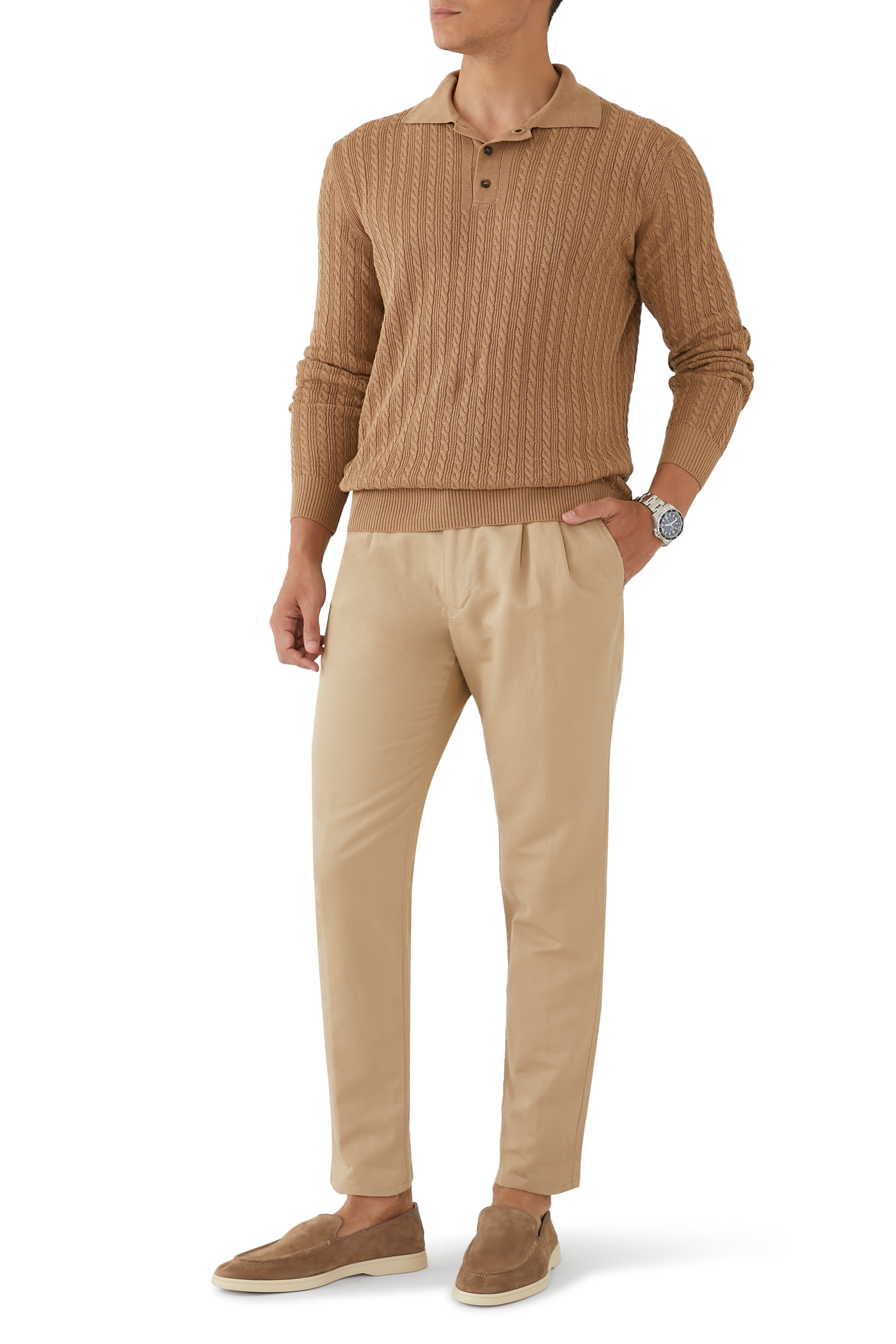 قميص بولو منسوج