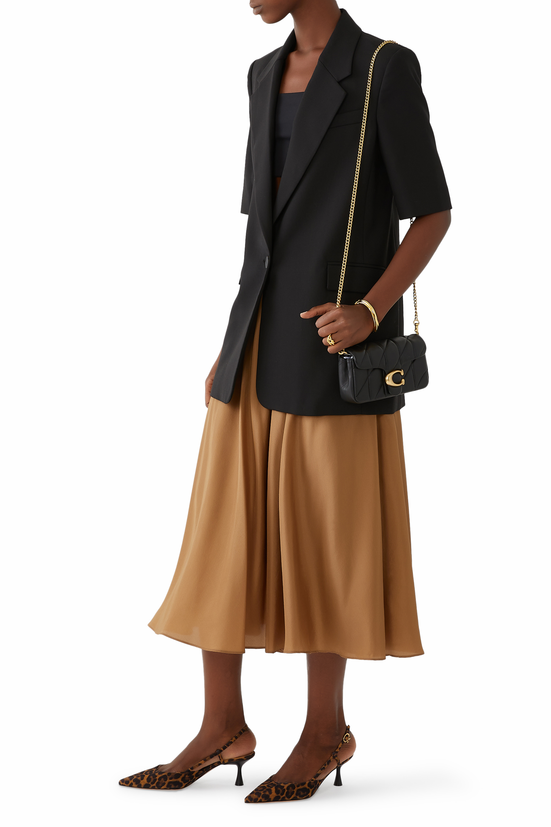 حقيبة تابي بيلو بحمالة وتصميم مبطن جلد