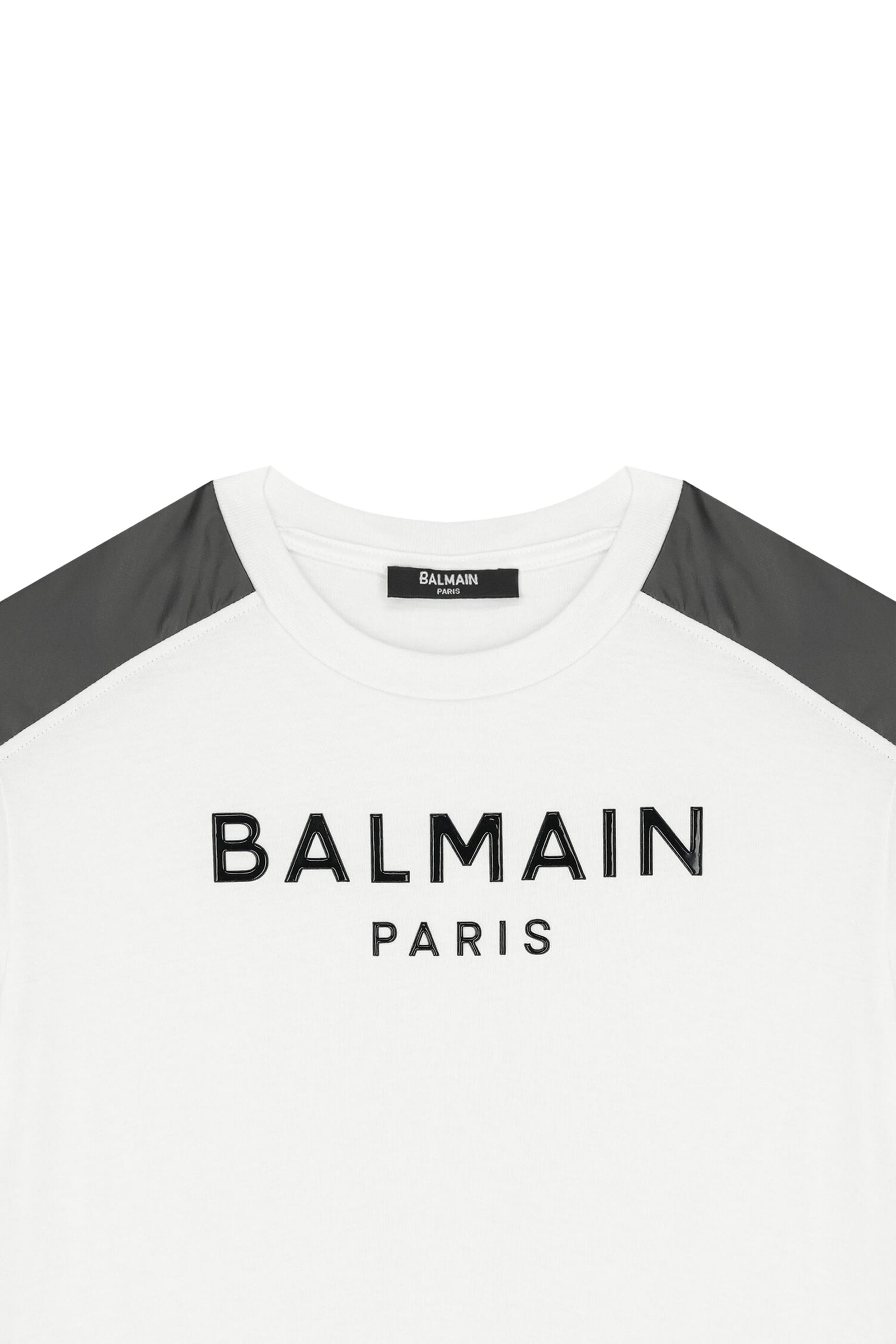 تيشيرت قطن بطبعة شعار الماركة للأطفال