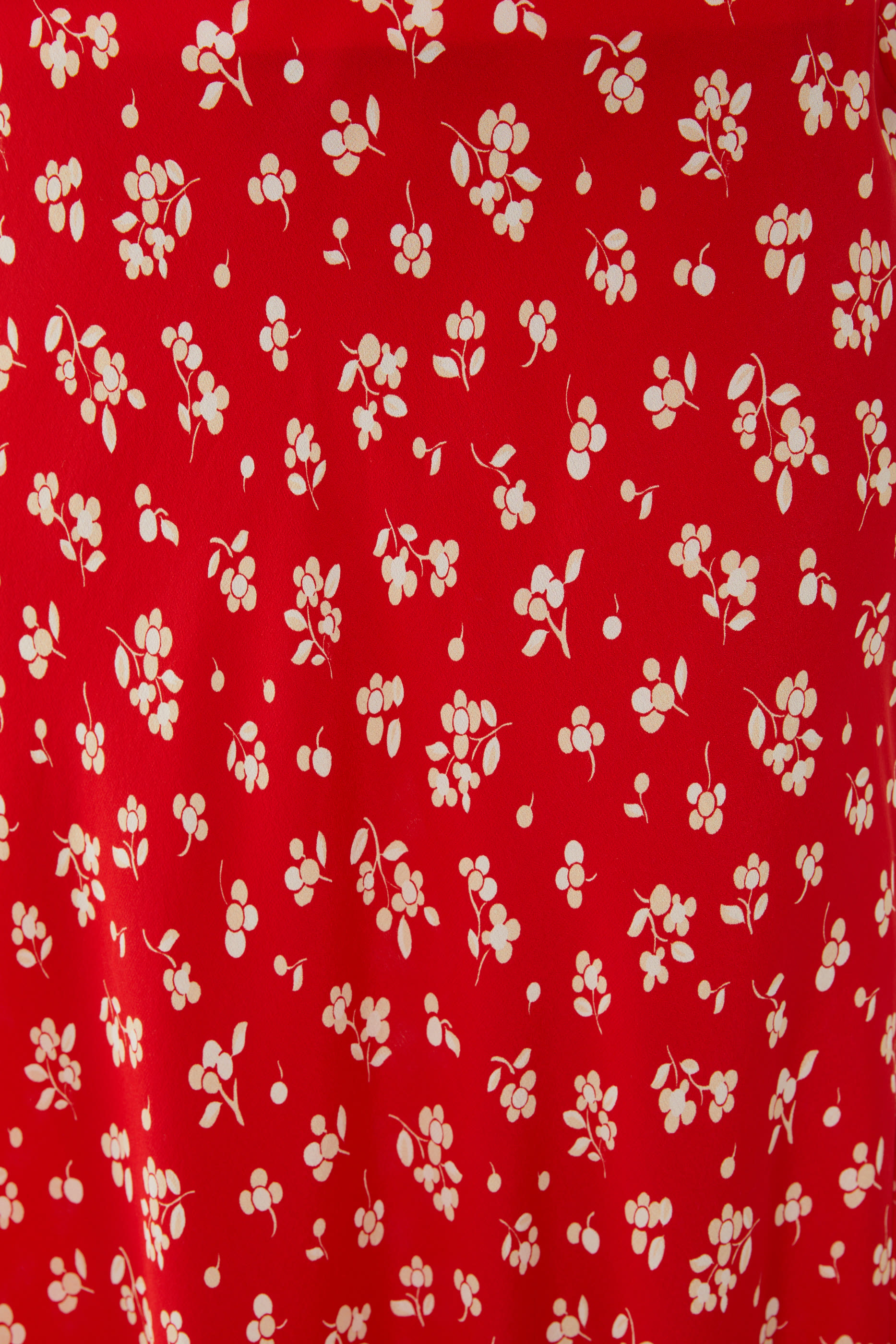 تنورة أرديث متوسطة الطول بطبعة زهور