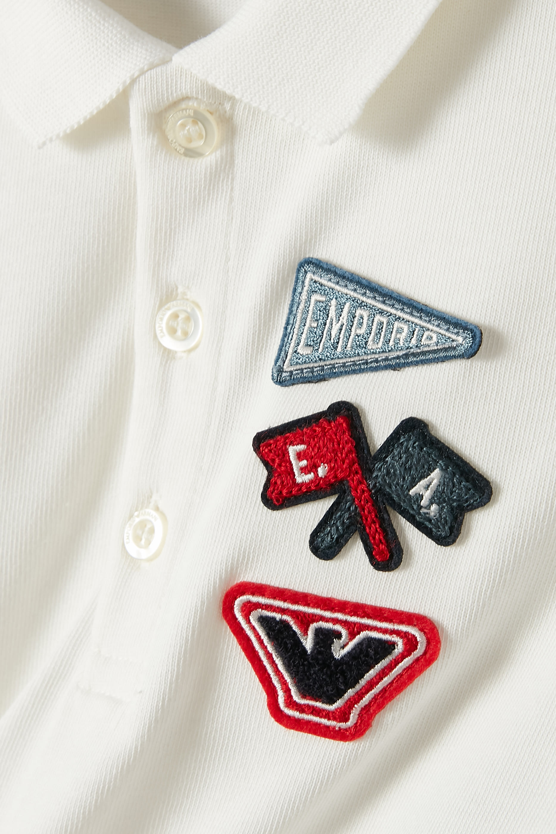 قميص بولو بشعار الماركة ورقعة العلم جيرسيه للأطفال