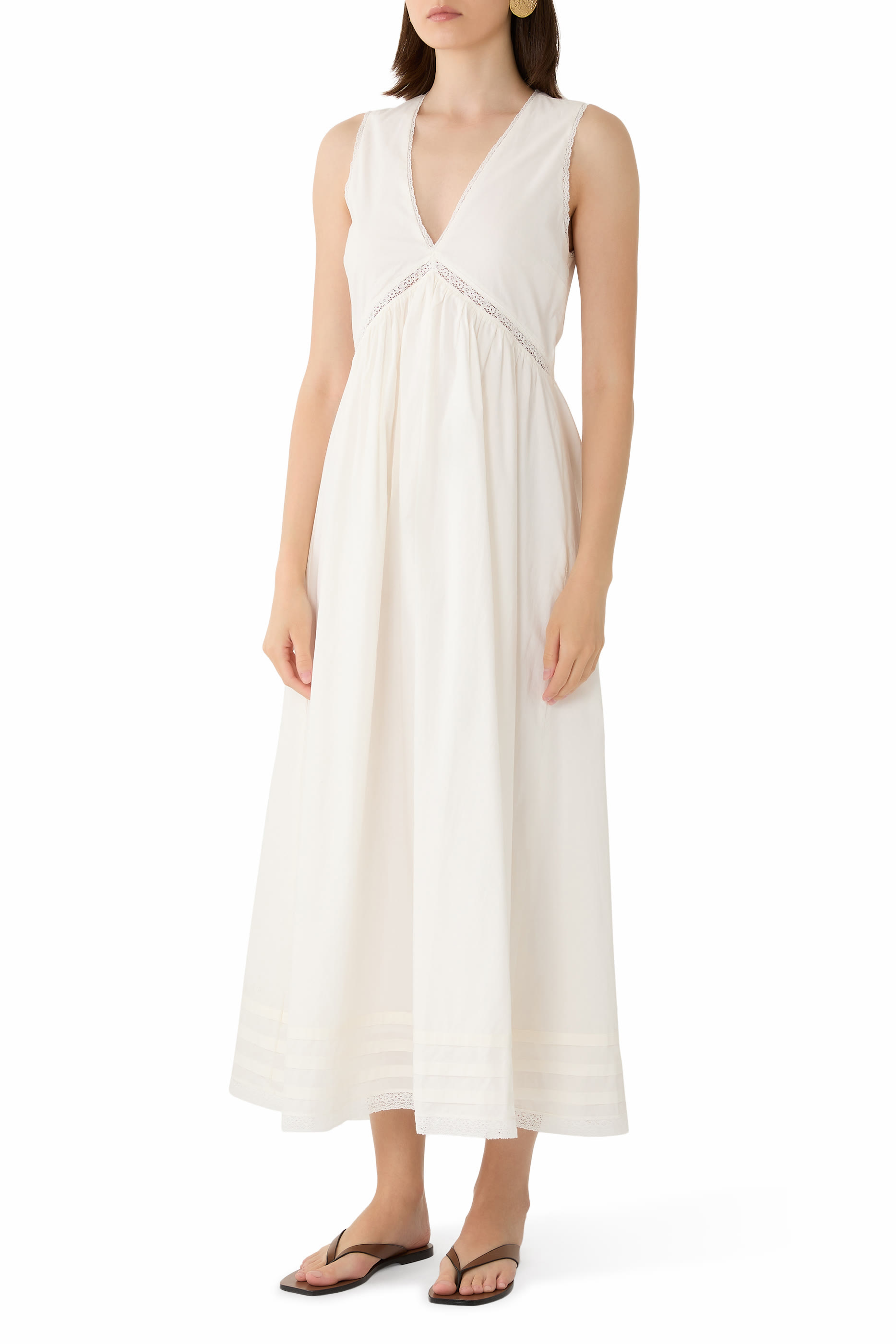 فستان فيورا فريسكو متوسط الطول دانتيل