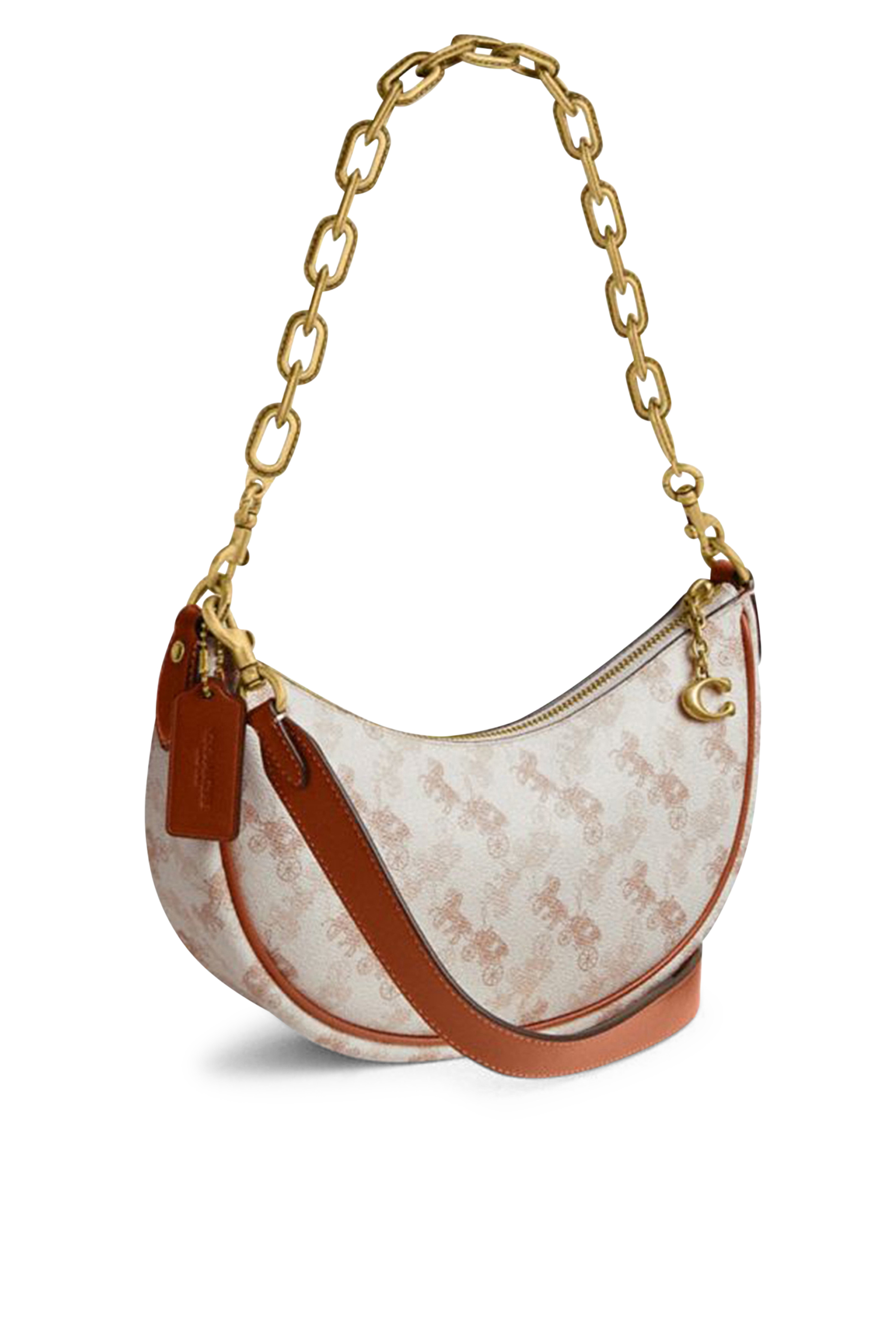 حقيبة كتف ميرا بطبعة حصان وعربة