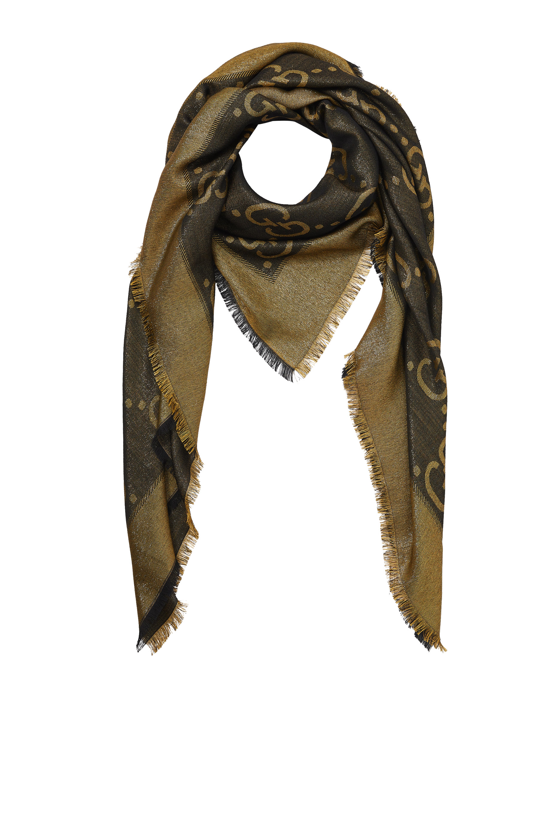 شال لوكس بنقشة شعار GG