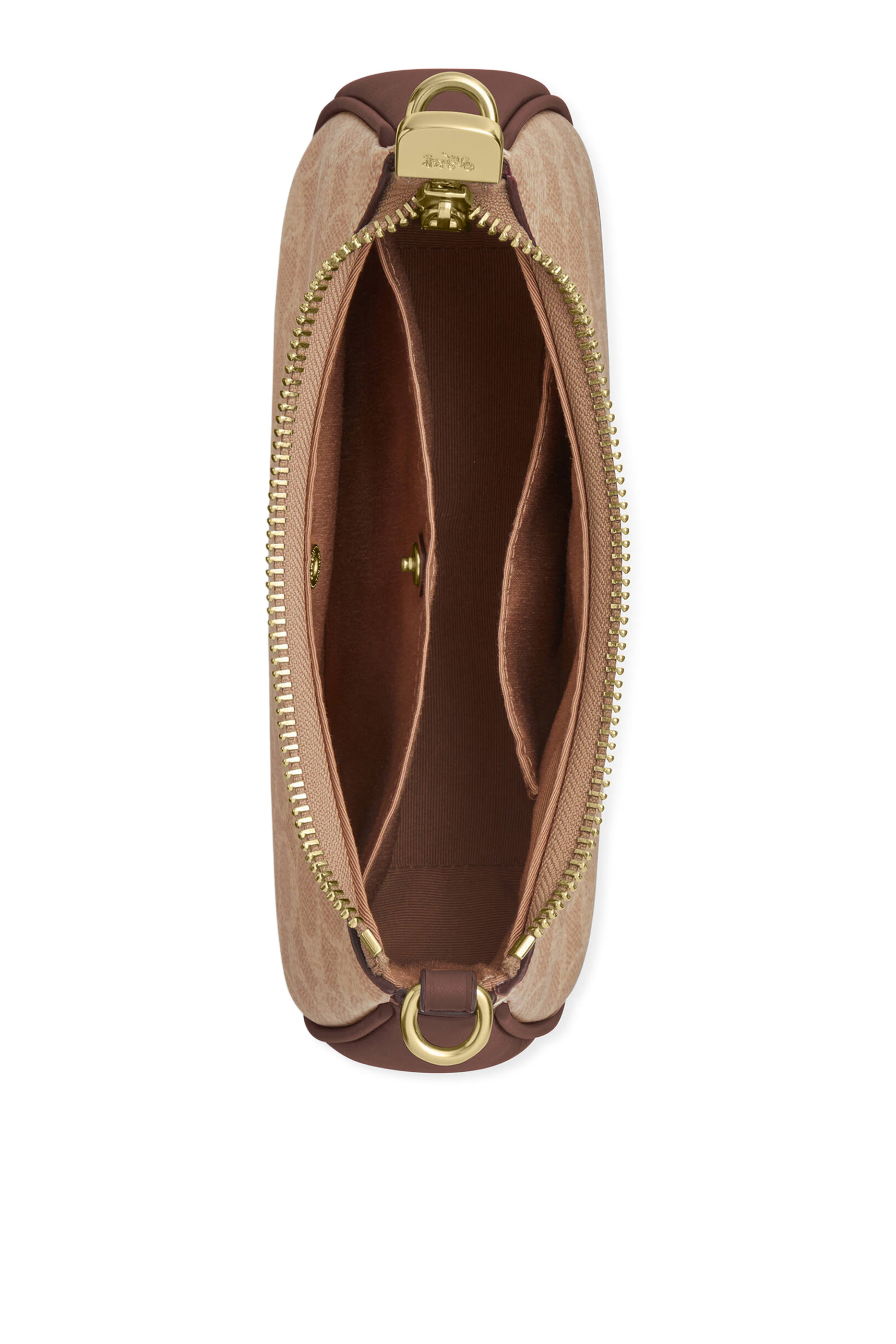 حقيبة كروس بودي تيري صغيرة قماش قنب محفور بشعار الماركة