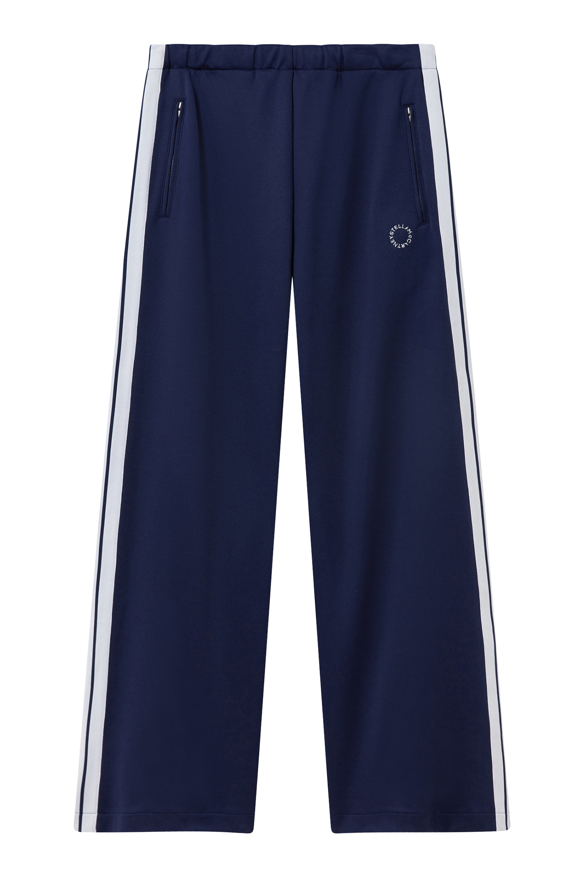 بنطال رياضي بشريط مزدوج وحزام خصر مطاطي