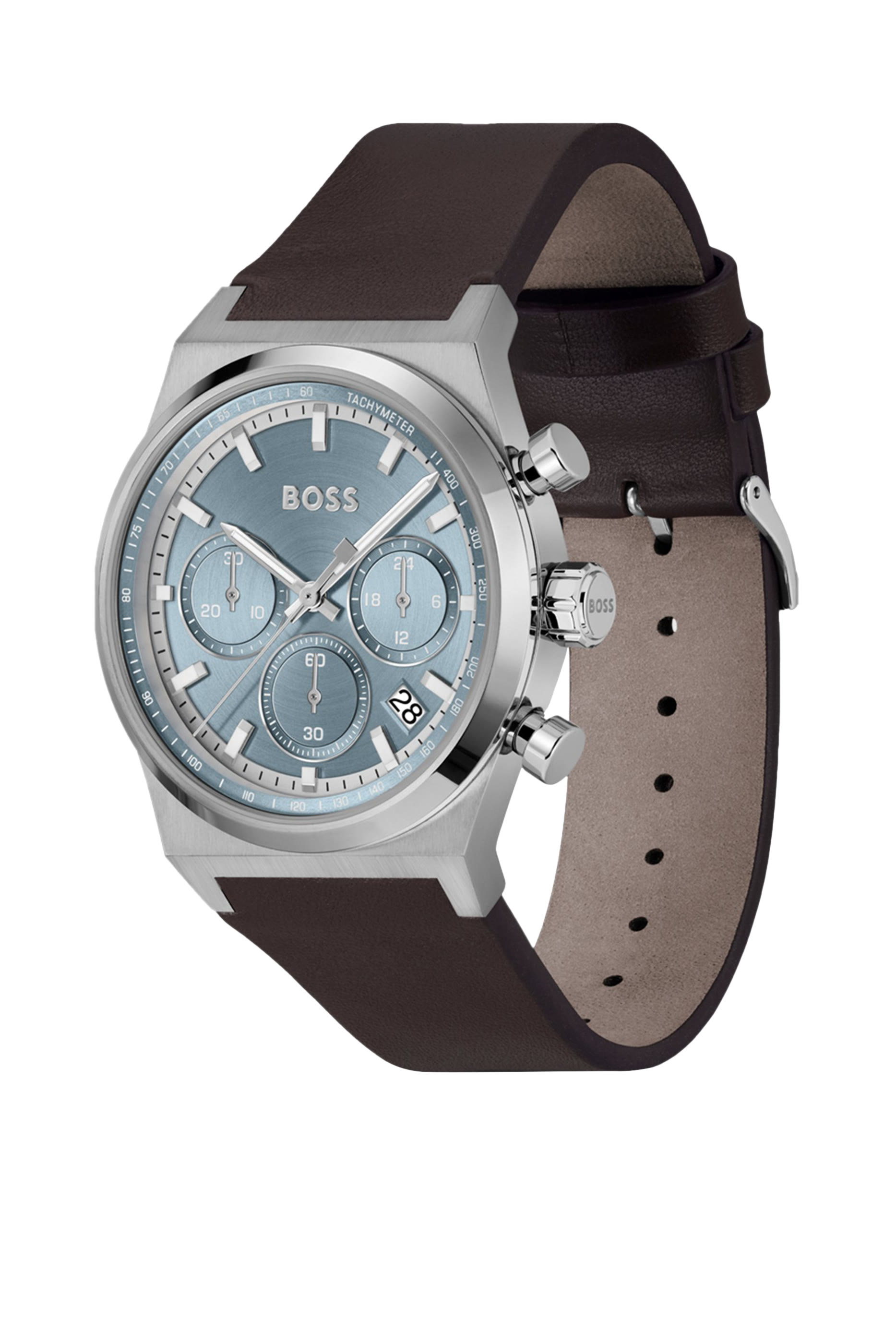 ساعة كرونوغراف كاندور كرونو بلون فضي