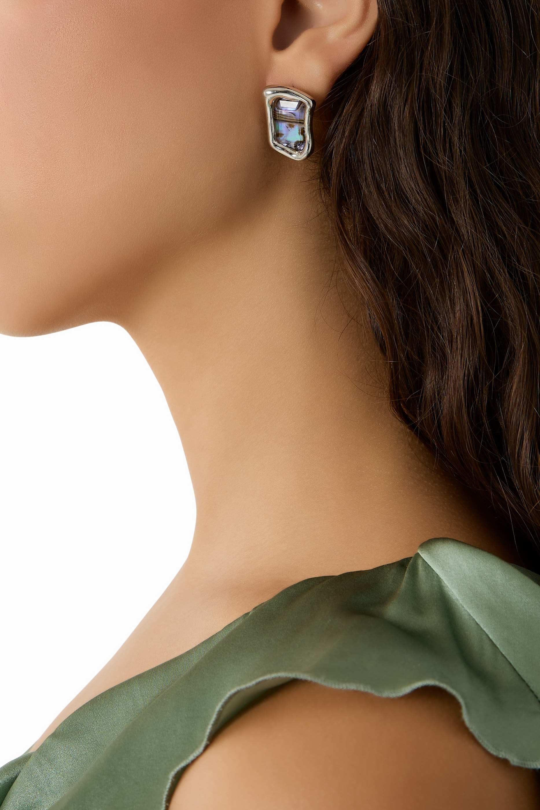 أقراط مولتن ستيتمنت بأحجار زجاجية