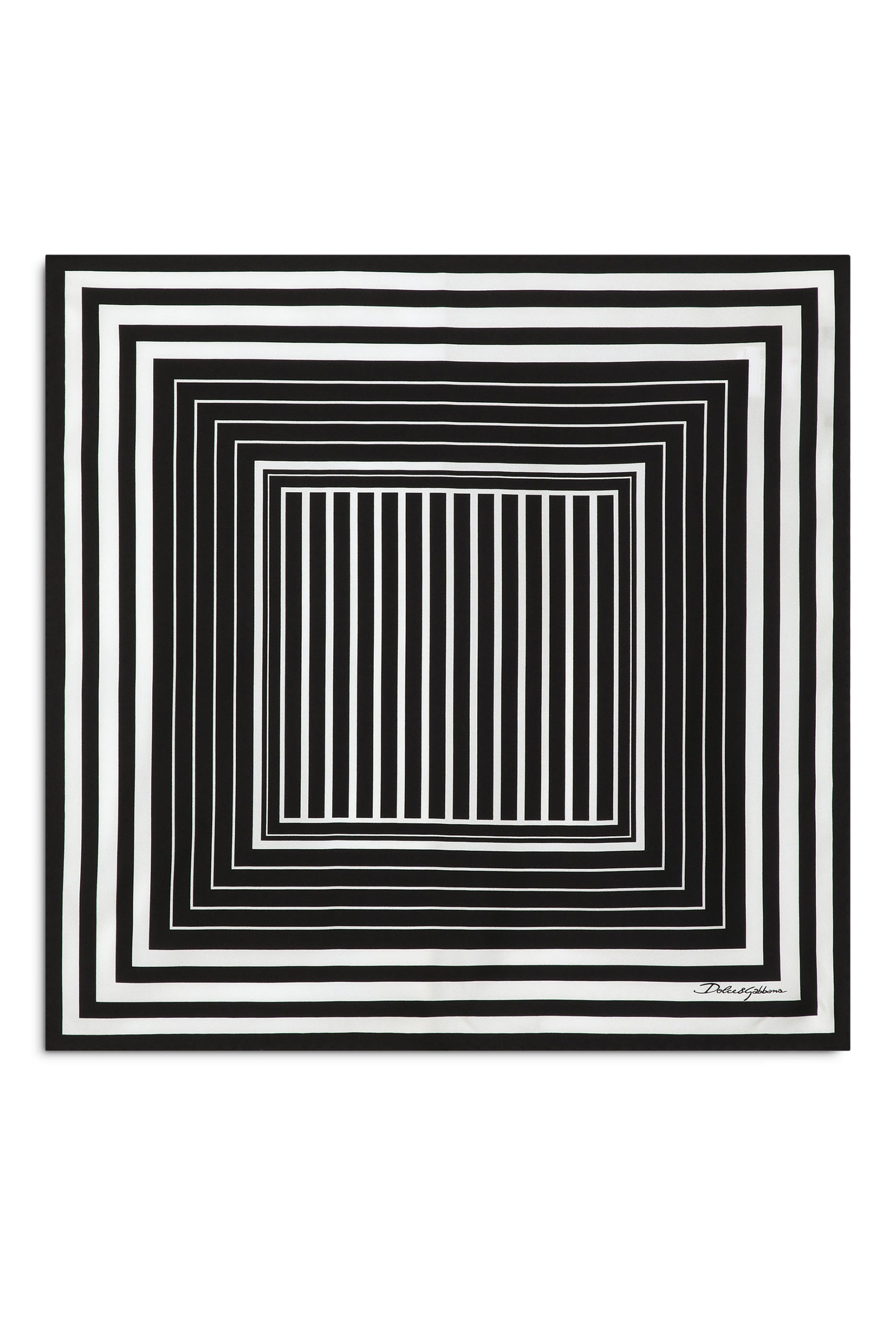 وشاح بنقشة مخططة حرير تويل