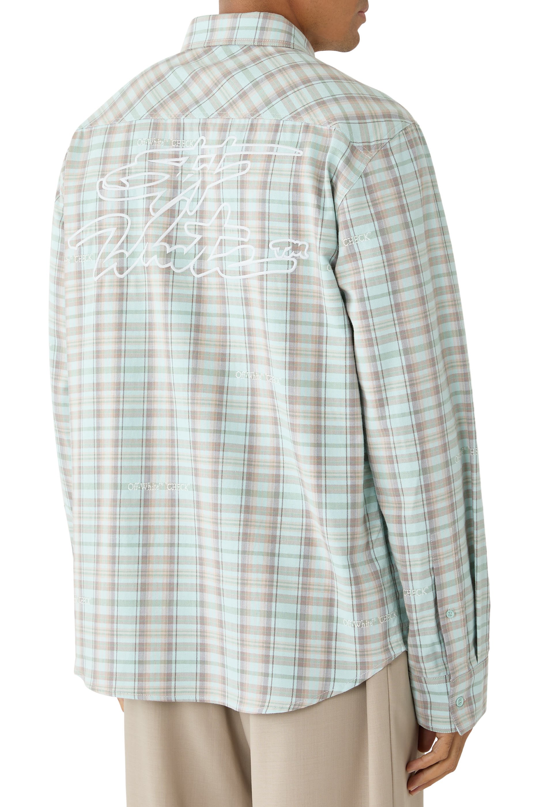 قميص ماركر بقصة عادية ونقشة مربعات فلانيل