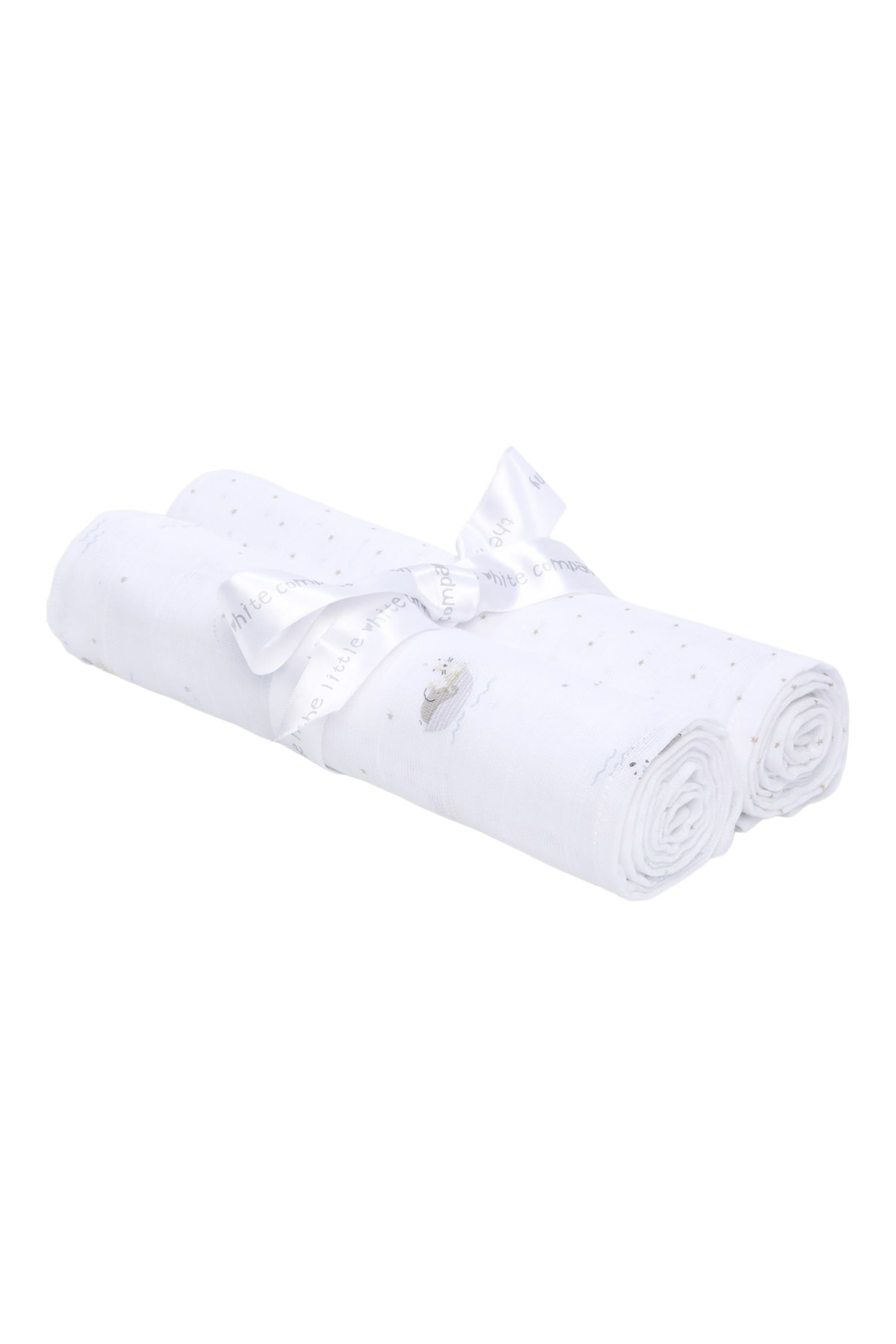 طقم بطانية بنقشة سفاري وقارب موسلين قطن عضوي للأطفال، قطعتين