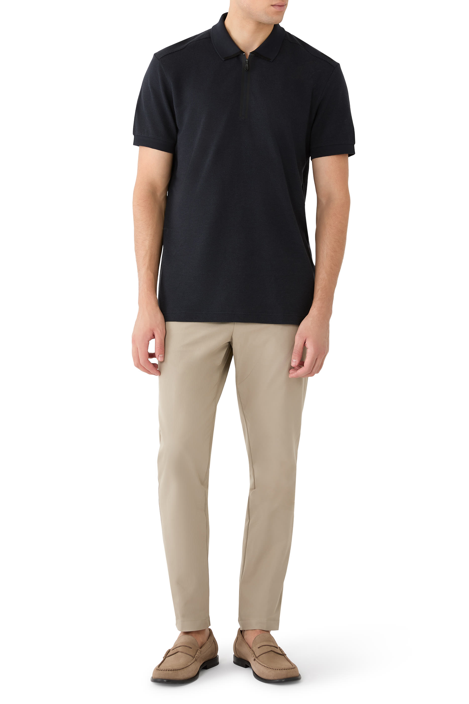 قميص بولو تيريس بسحاب