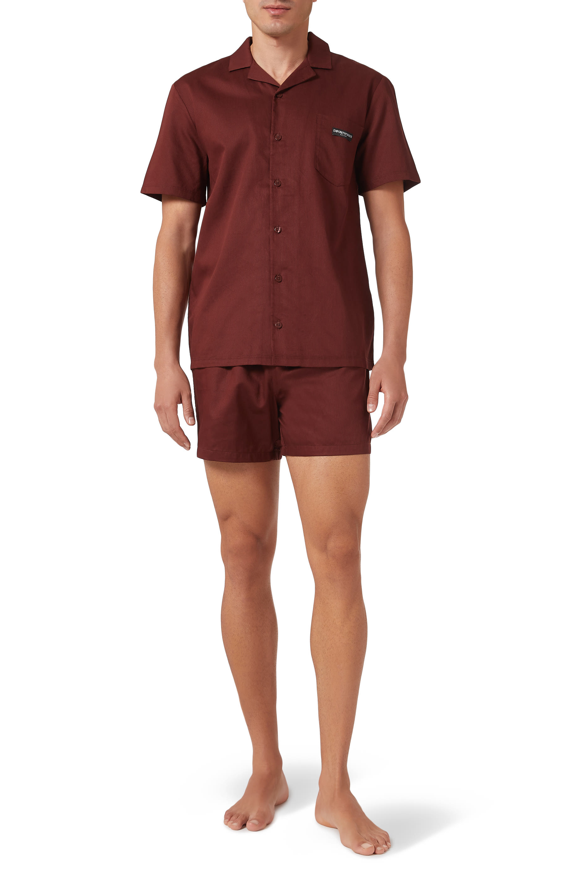 طقم بيجامة بشعار الماركة