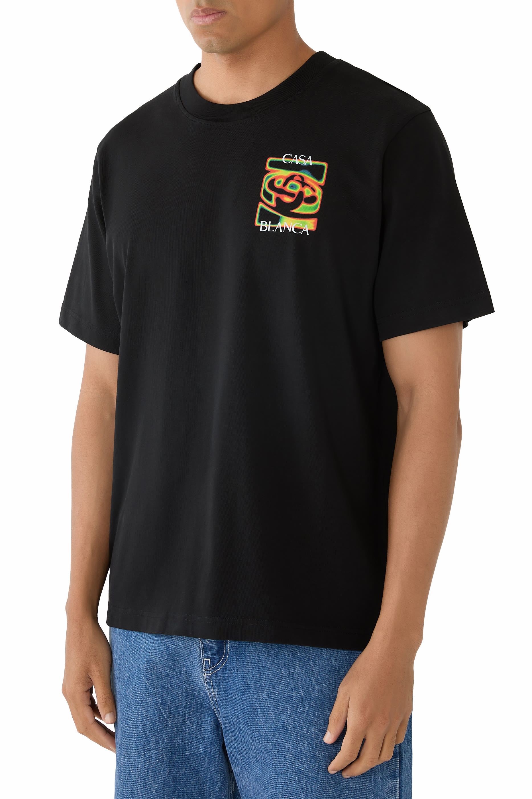 تيشيرت بشعار خريطة بتأثير حراري