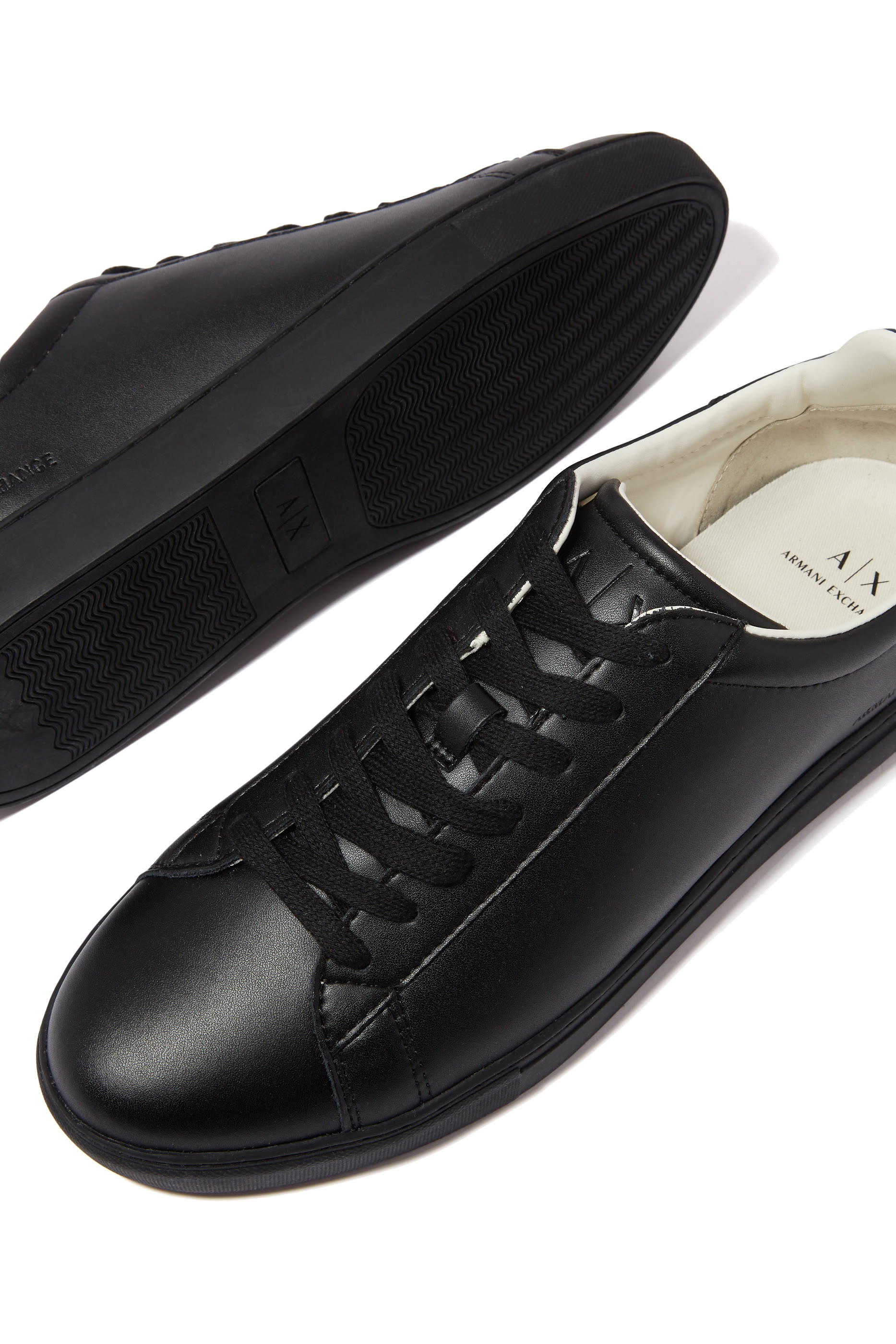 Embossed Leather Low-Top Sneakers