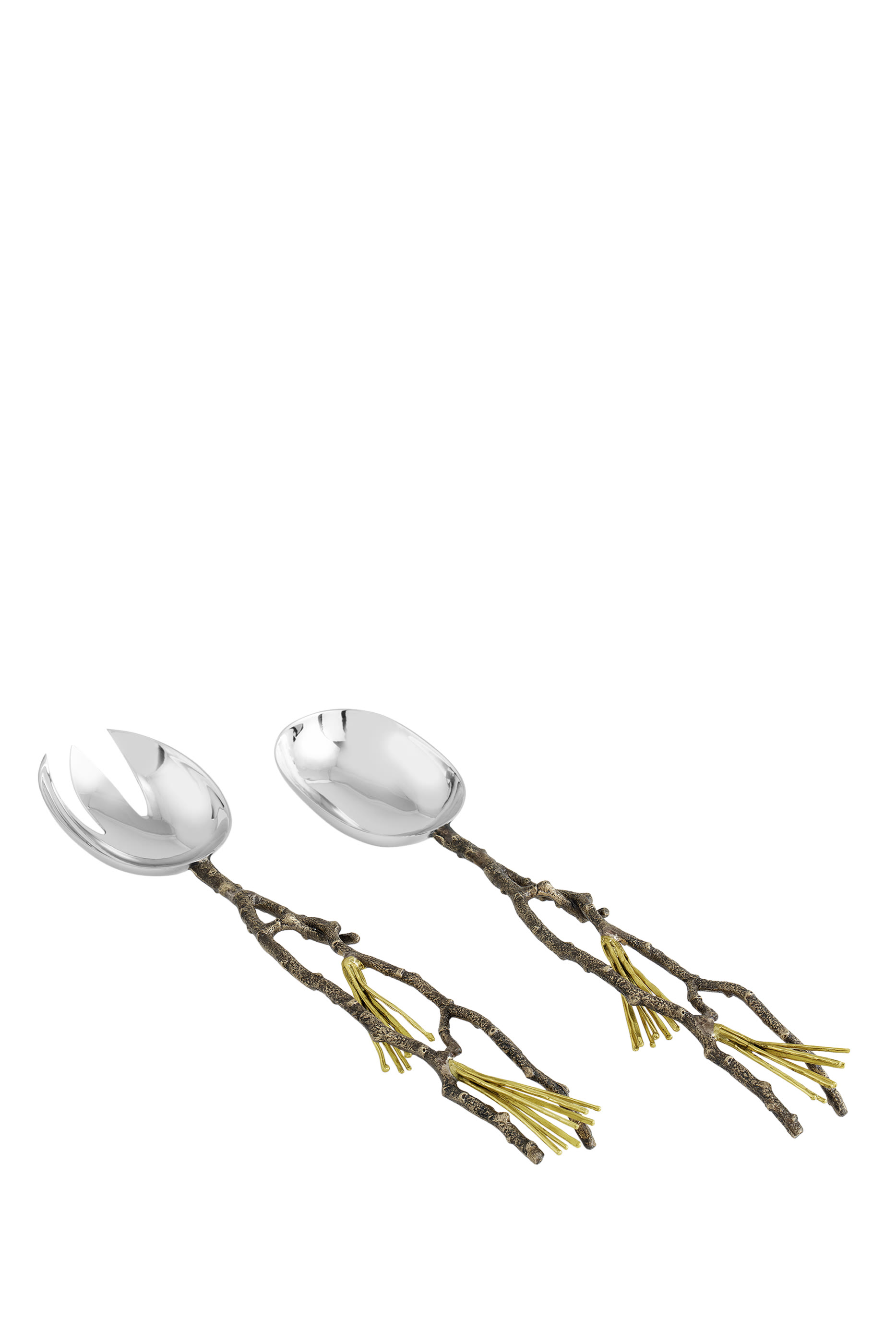 طقم أدوات تقديم مزين بنبات الصنوبر