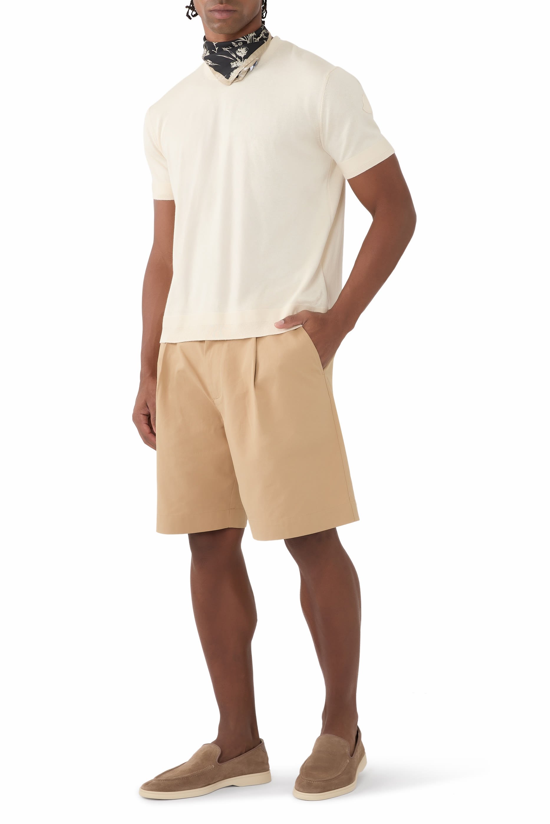 تيشيرت منسوج حرير وقطن