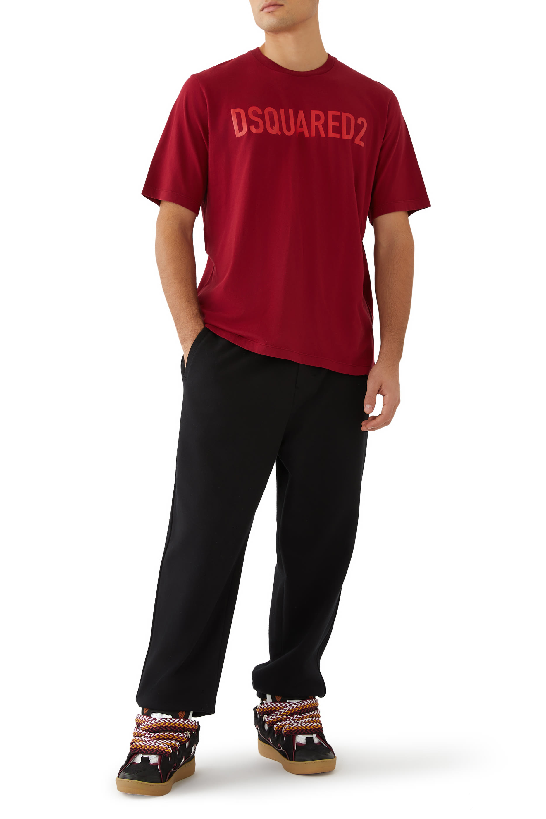 تيشيرت بشعار الماركة قطن