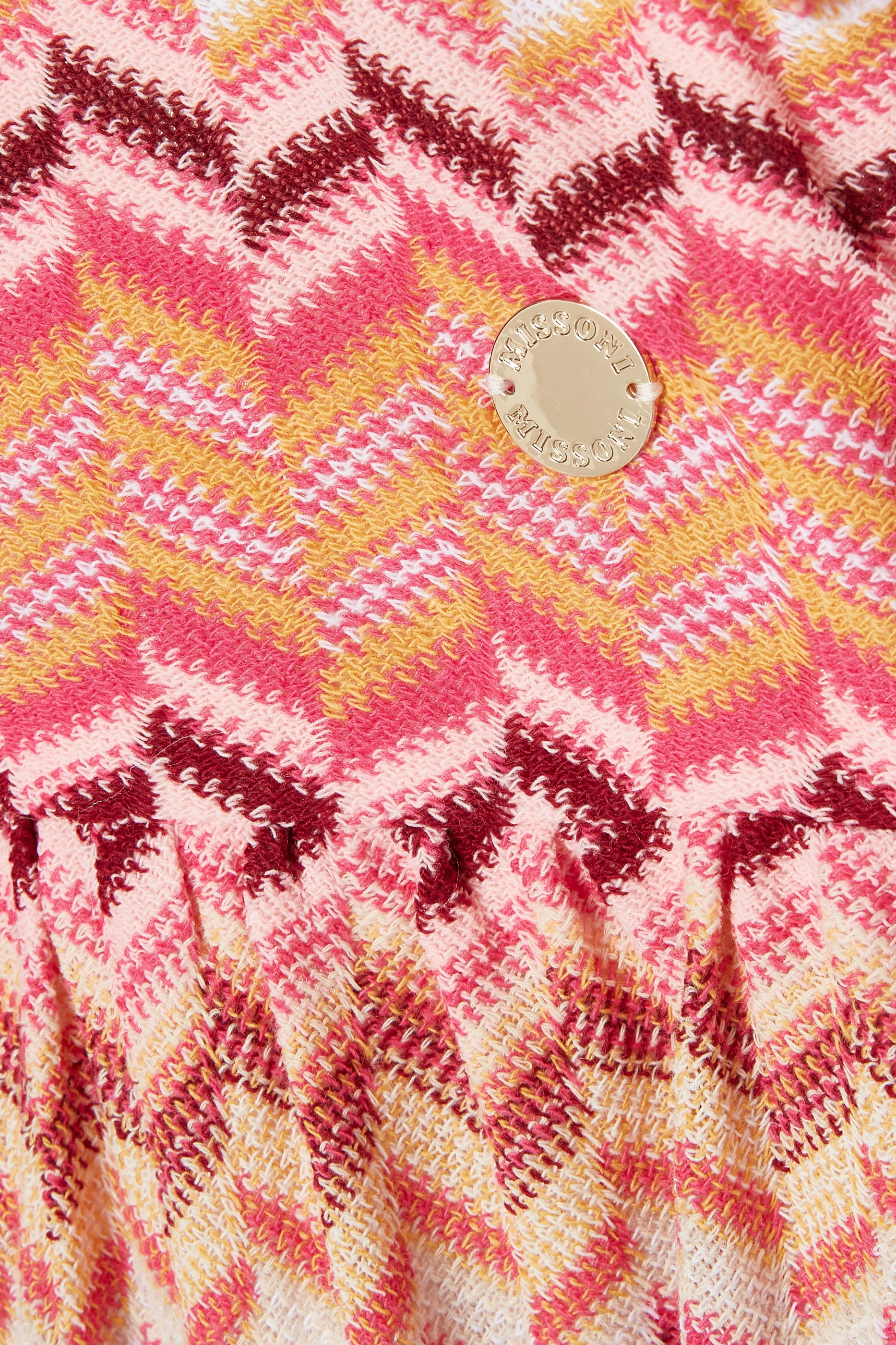 فستان طويل بنقشة خطوط متعرجة للأطفال